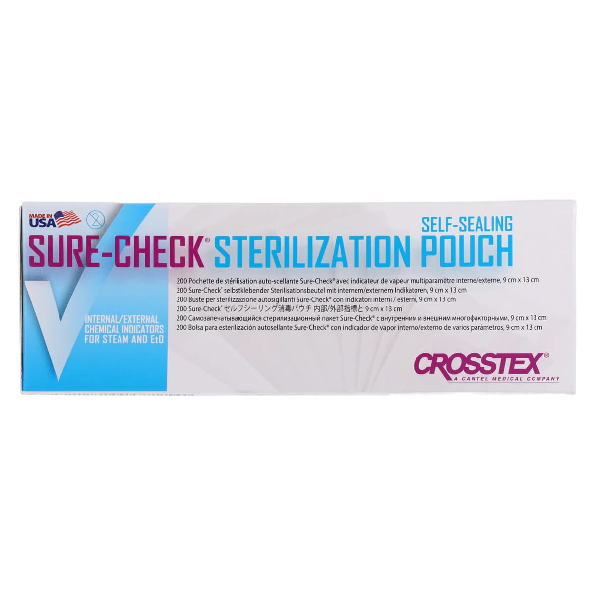 Crosstex Sure-Check Self-Seal Sterilization Pouches, 3.5" x 5.25", 200/Box, SCXS2 thumbnail 5