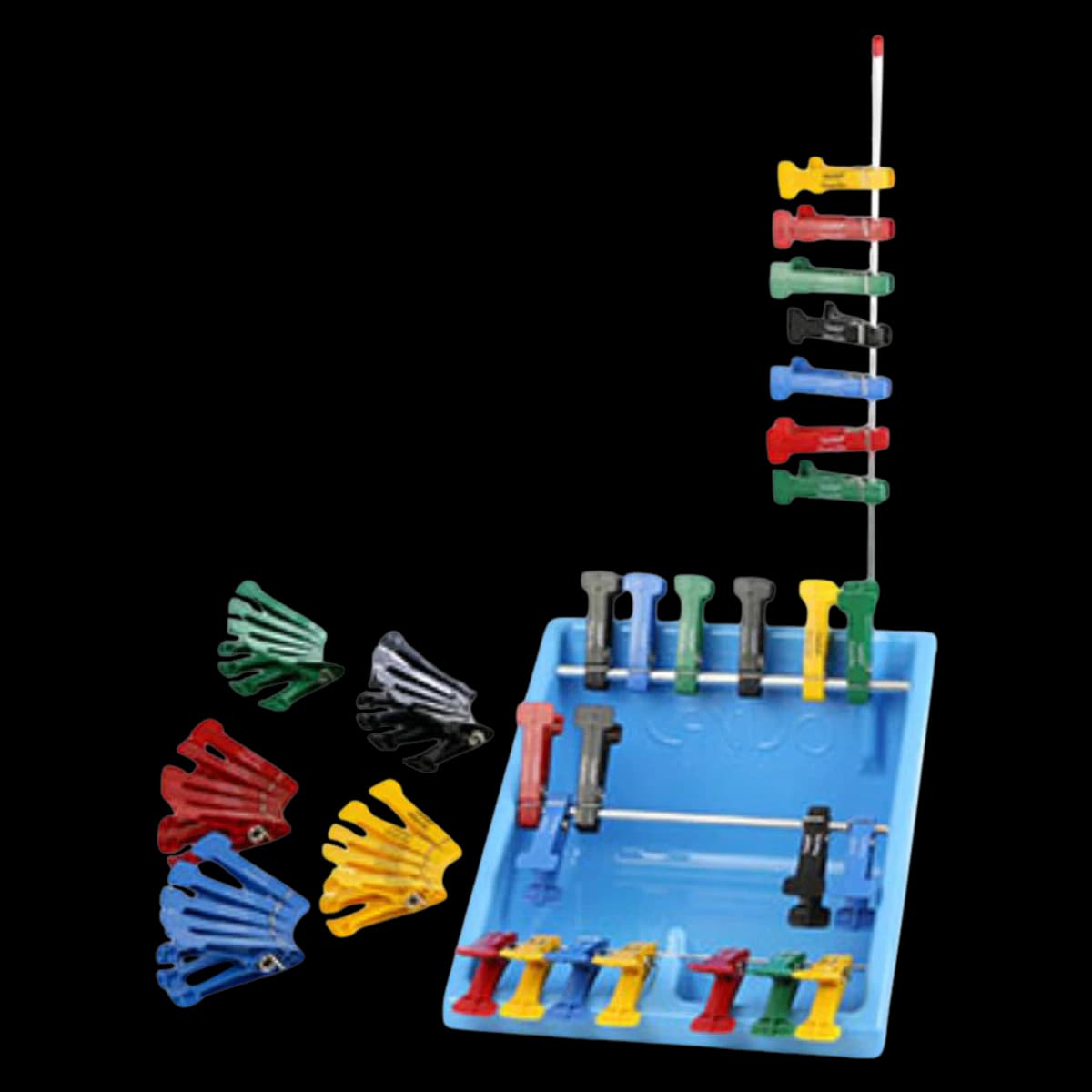 CanDo Pinch Exerciser Complete Set, Assorted Colors - Pinch Exerciser Complete Set - Image 1