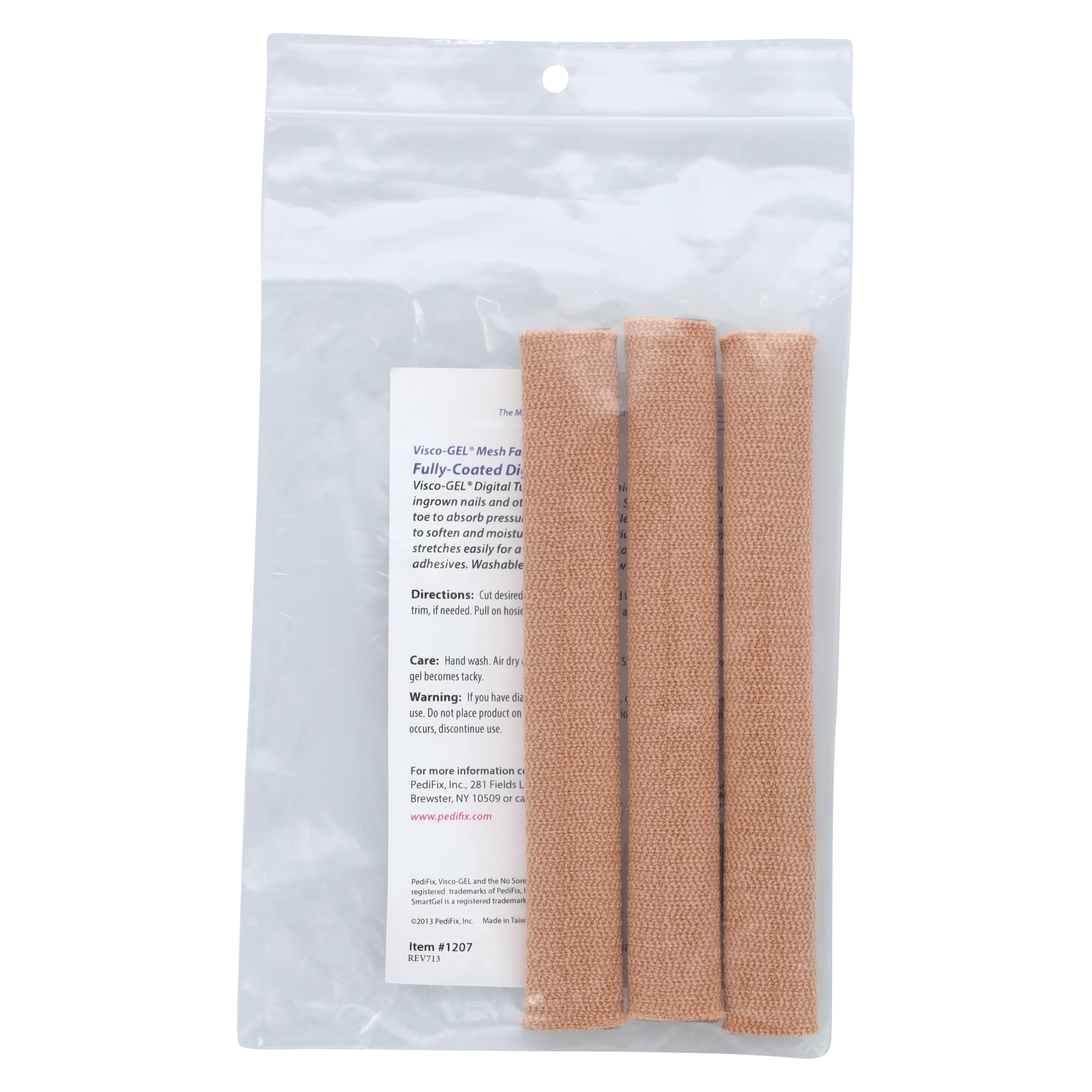 GelSmart Visco-Gel Tube Finger/Toe Ribbed Fabric Mesh Tubing, 1" x 6" thumbnail 4