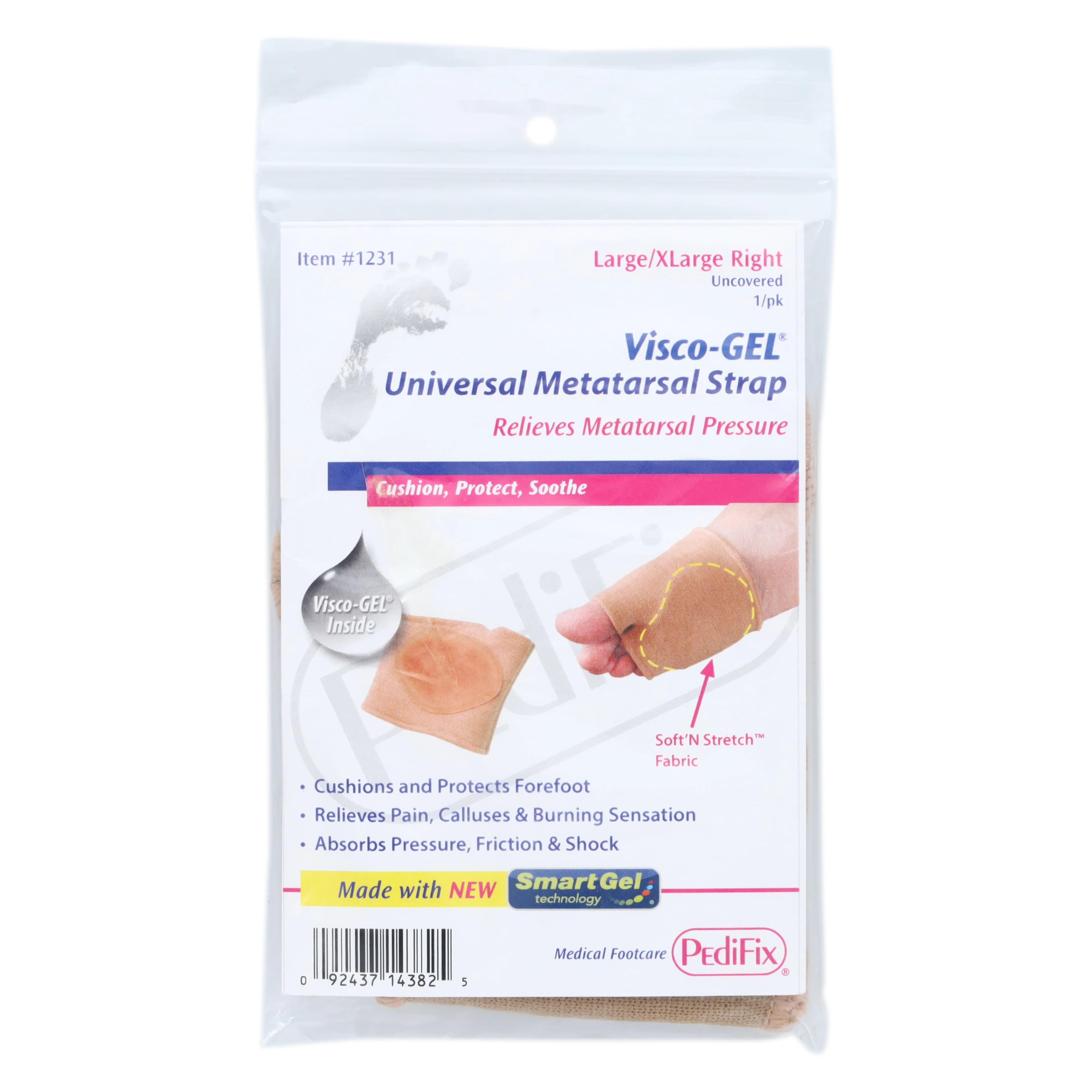 Pedifix Visco-Gel Universal Metal Strap Uncovered Right Foot, Large/X-Large thumbnail 3