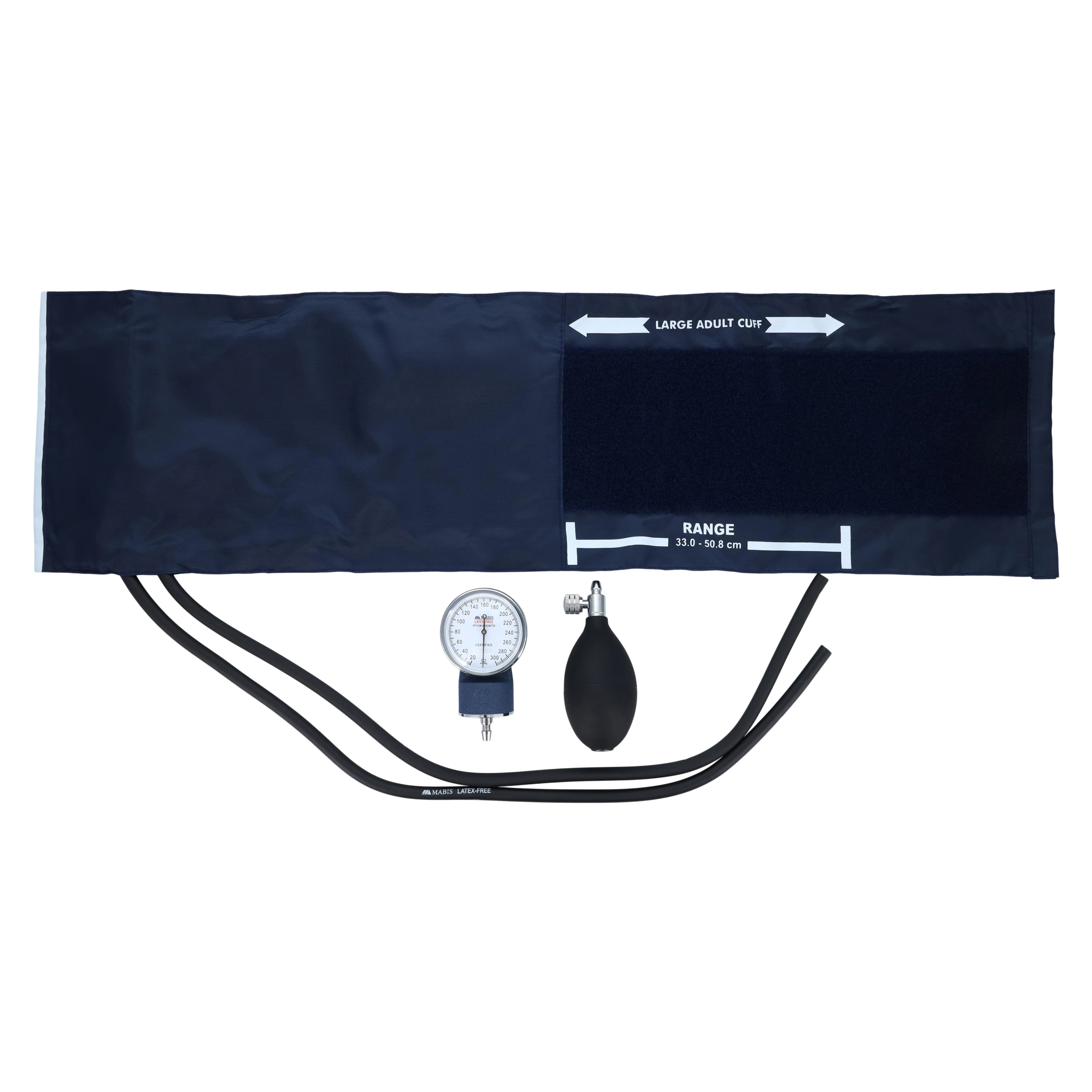 Precision Aneroid Sphygmomanometer, Large Adult, Navy Blue, Latex-Free, Arm Dial Display, Each thumbnail 5