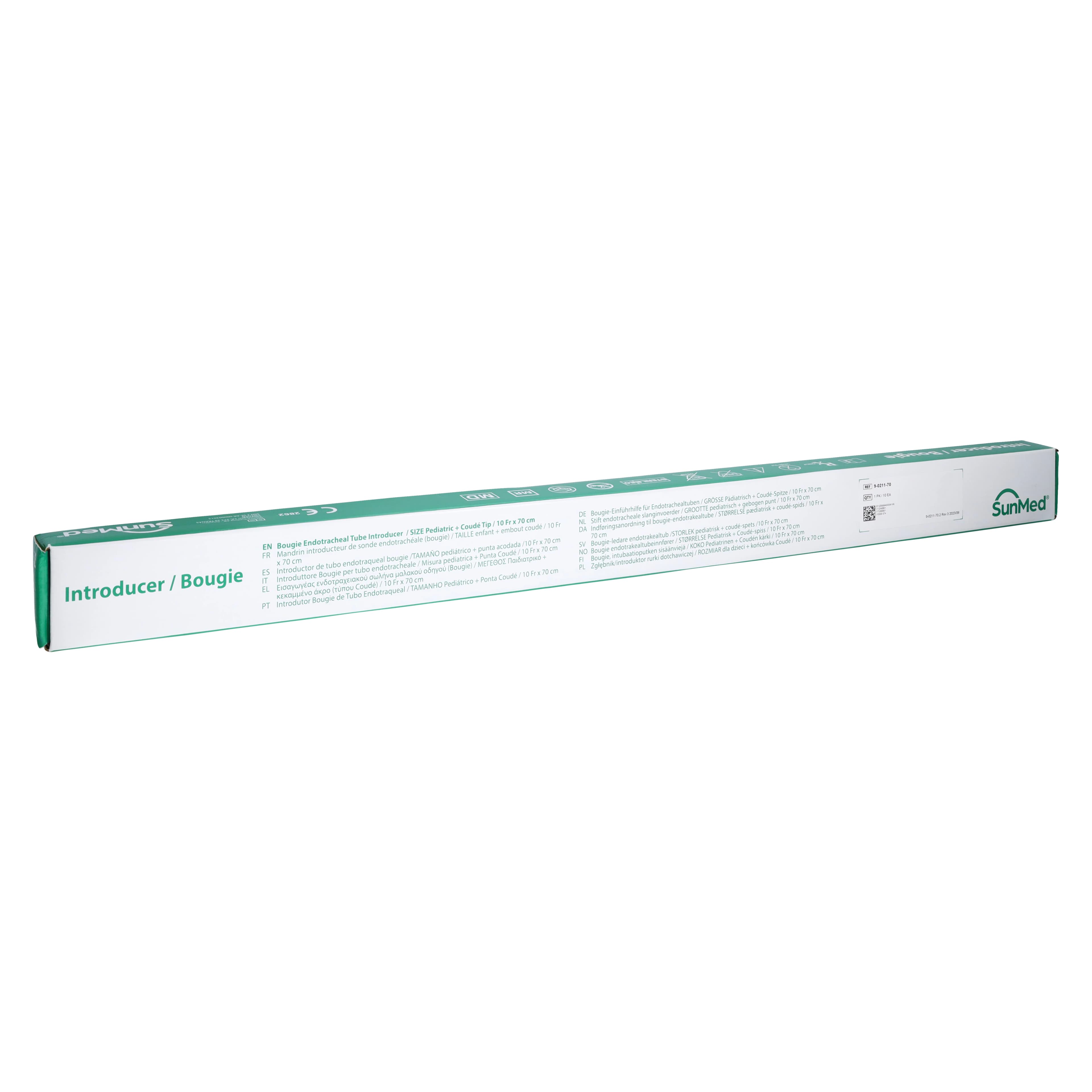 SunMed Bougie Introducer, 10 Fr, 70 cm, Coude Tip - Introducer Pedi Coude/Str Tip - Image 1