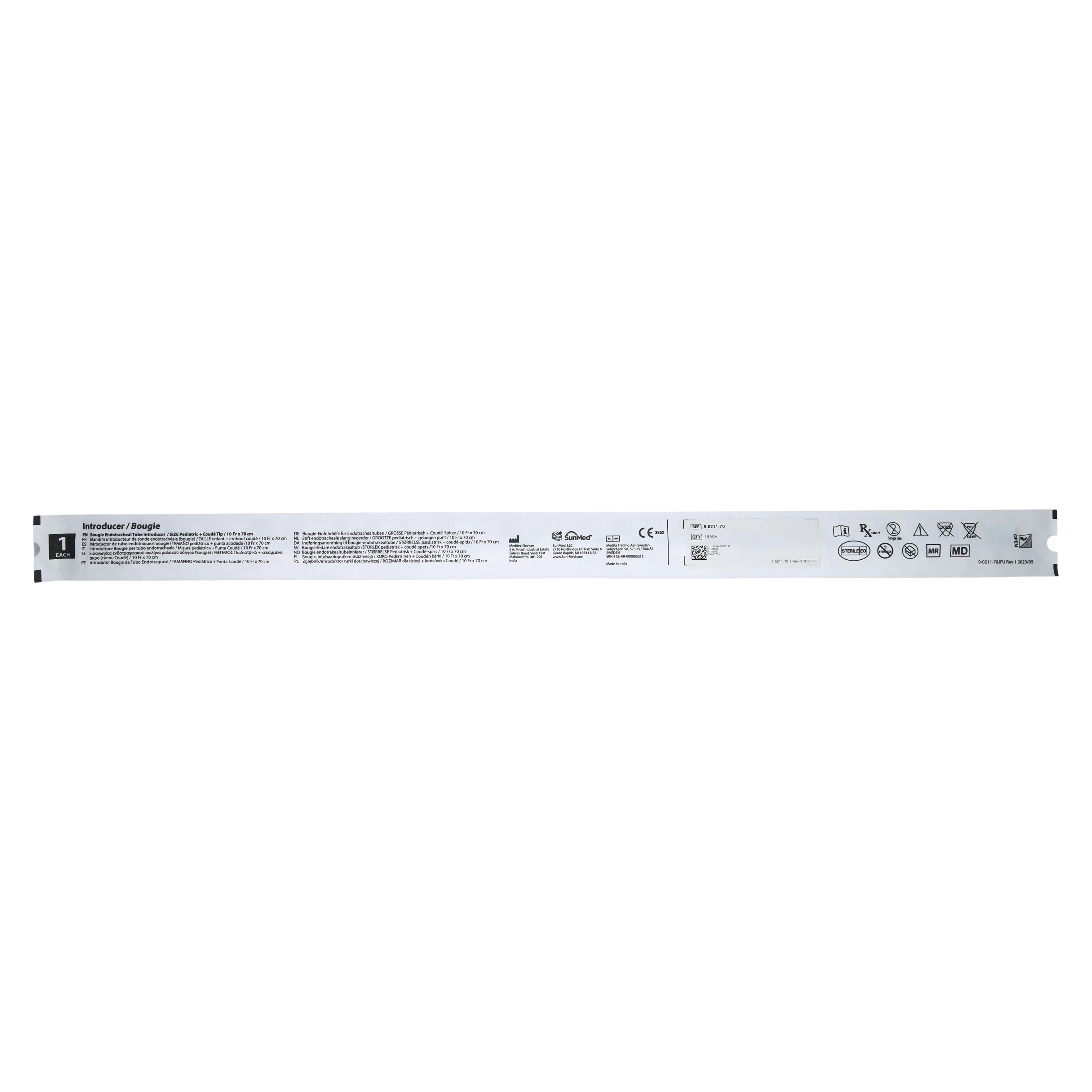 SunMed Bougie Introducer, 10 Fr, 70 cm, Coude Tip thumbnail 2