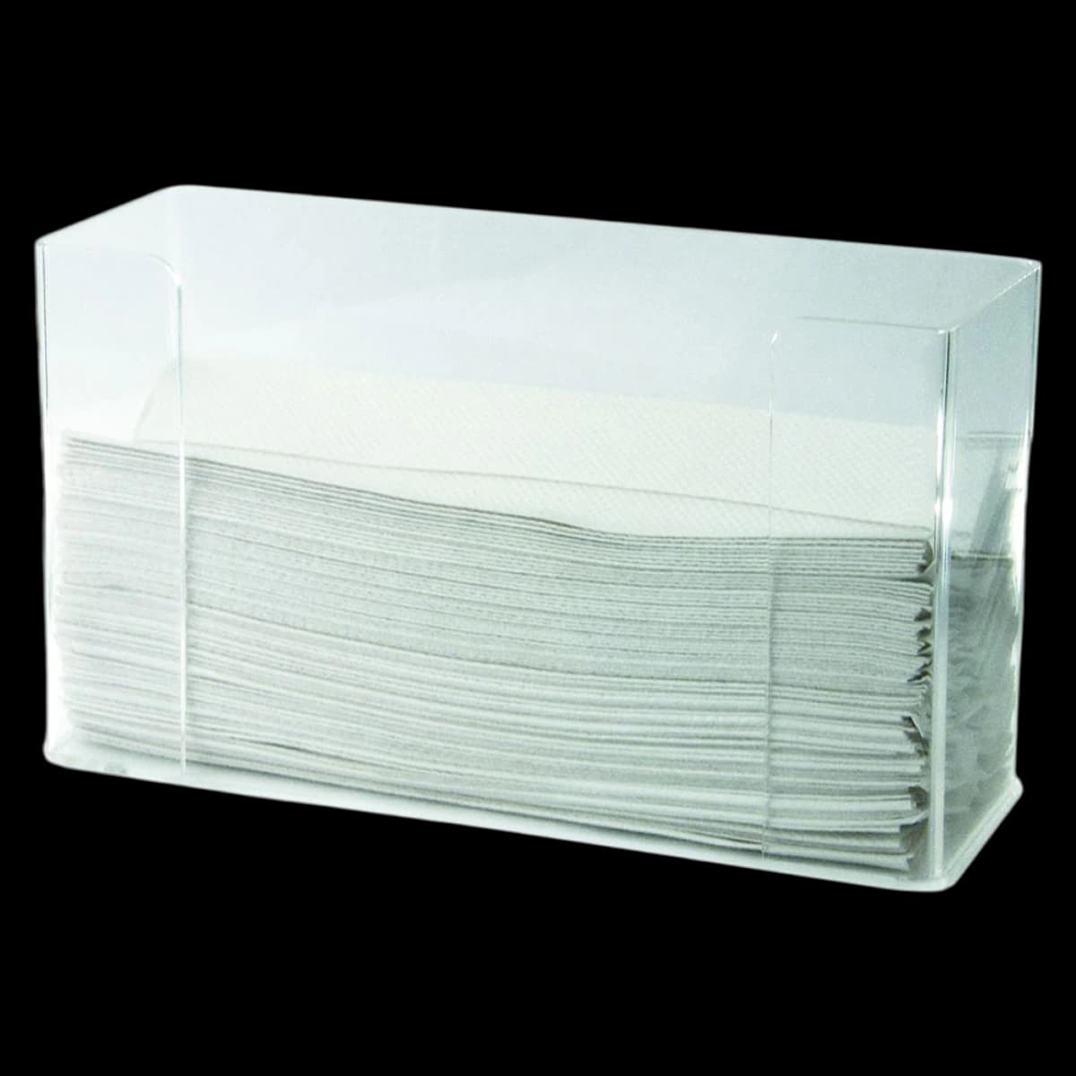 Unico Towel Dispenser Small Trifold, Clear Acrylic, 10.5 in x 4 in x 6.5 in - Towel Dispenser Small Trifold - Image 1