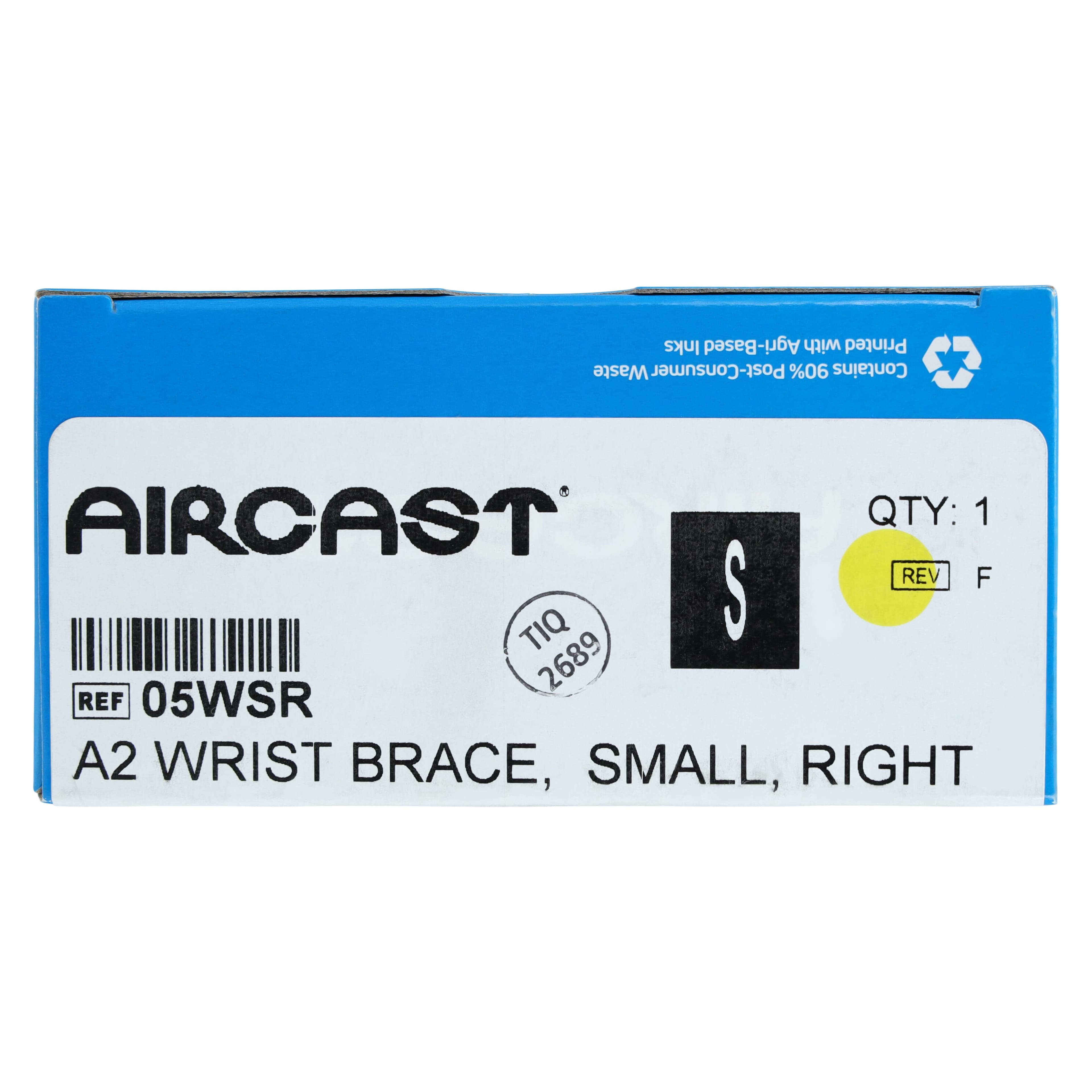 Aircast A2 Wrist Support Brace, Black, Without Thumb, Size Small (5-6.5"), Right thumbnail 6