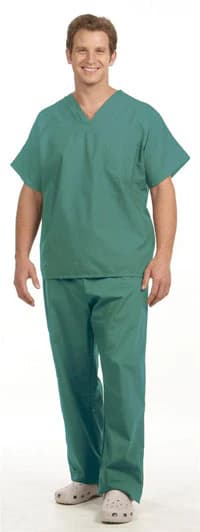 Fashion Seal Unisex Scrub Shirt, Jade Green, X-Small, Pullover with Left Breast Pocket, Style 7800 - Shirt Scrub Unisex Jade Green - Image 1