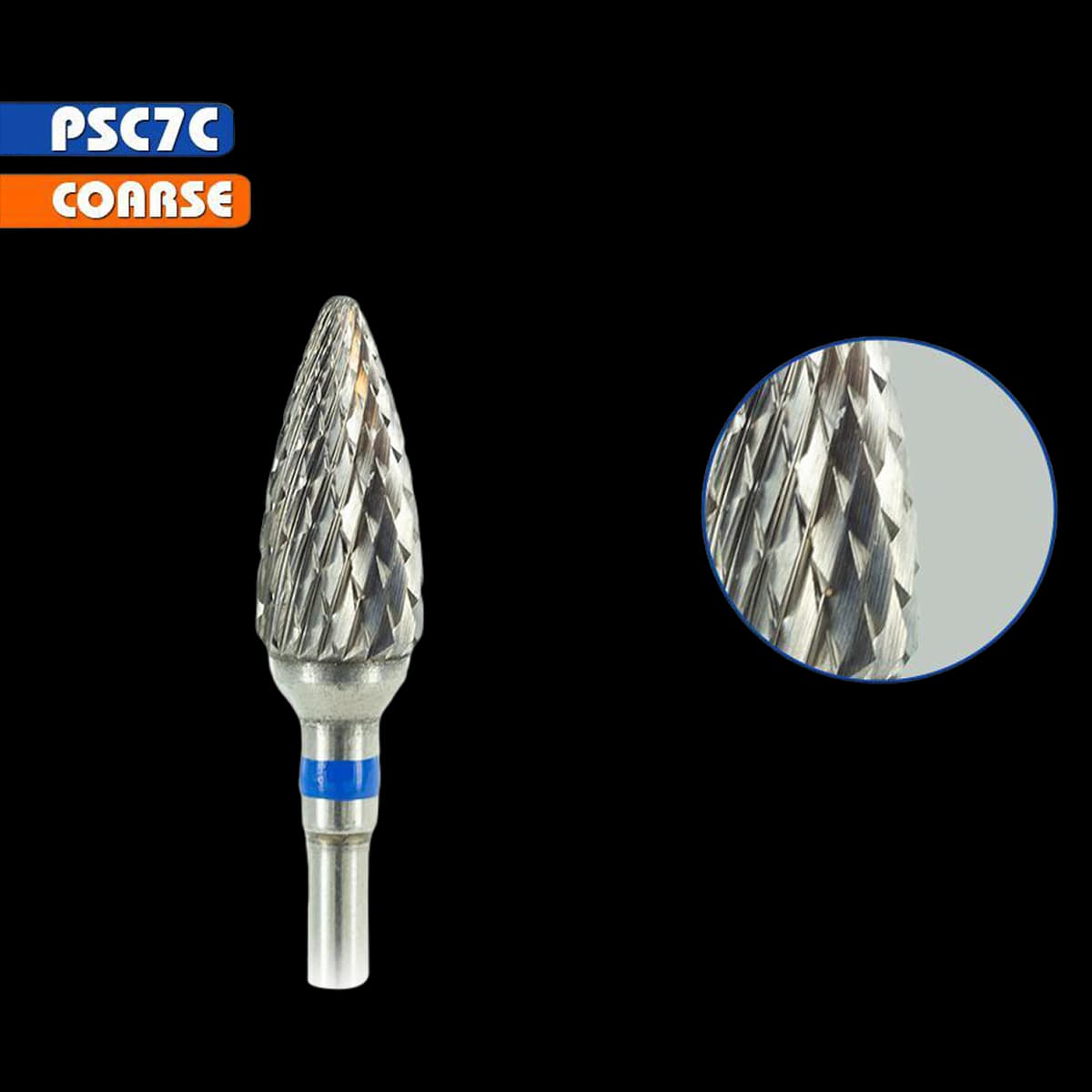 Medicool Coarse Carbide Small Cone Bur, 3/32" Shank, Swiss Carbide, Each - Coarse Carb Sml Cone Bur - Image 1