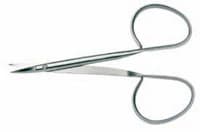 Iris Scissors, Curved, 4.5" (4-1/2"), Stainless Steel, Non-Sterile, Reusable - Scissor Iris Cvd 4.5" - Image 1