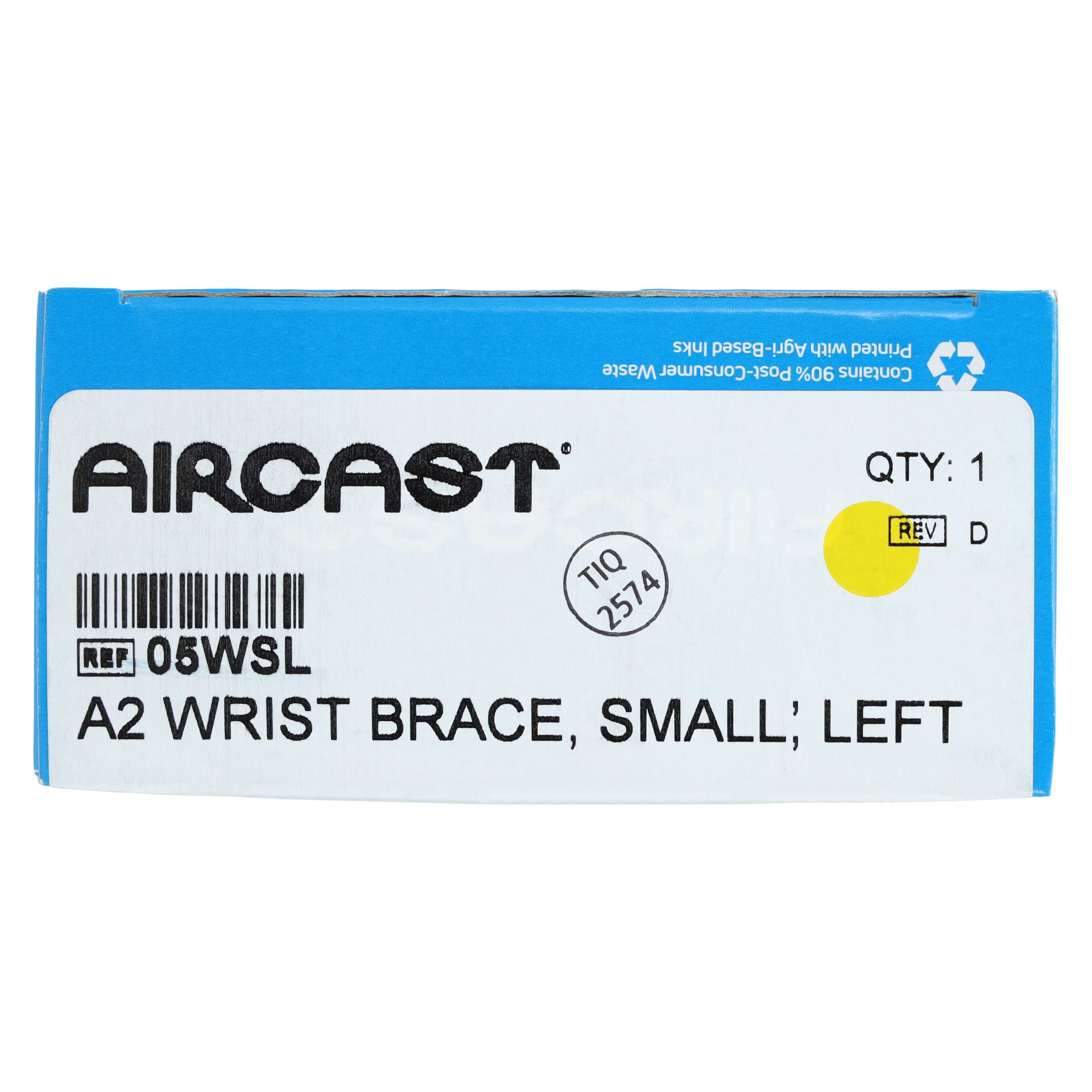 Aircast A2 Wrist Support Brace, Black, Without Thumb, Size Small (5-6.5"), Left thumbnail 6