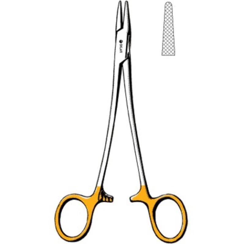 Sklar Instruments Mayo-Hegar Needle Holder, Serrated Jaw, 5-1/2", Tungsten Carbide, Each - Needle Holder Mayo-Hegar - Image 1