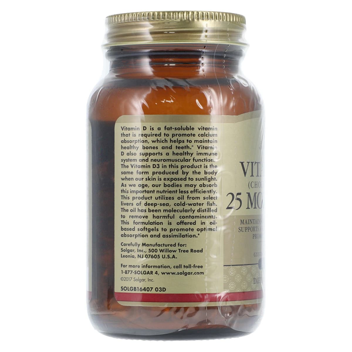 Garden of Life Vitamin D Softgels, 1000 IU, 100/Bottle thumbnail 3