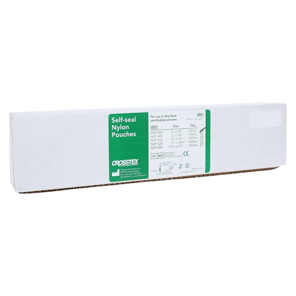 SPS Medical Nylon Self-Seal Sterilization Pouch, 2" x 10", Dry Heat, Clear, 100/Box - SPS Medical 2" x 10" Sterilization Pouch, Dry Heat 100/Bx. Self-Seal, All Nylon - Image 1