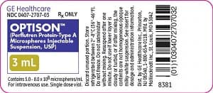 Optison (Perflutren Protein-Type A Microspheres) Injectable Suspension, 3 mL Single-Dose Vial, 5/Package - Optison Contrast Media SDV - Image 1