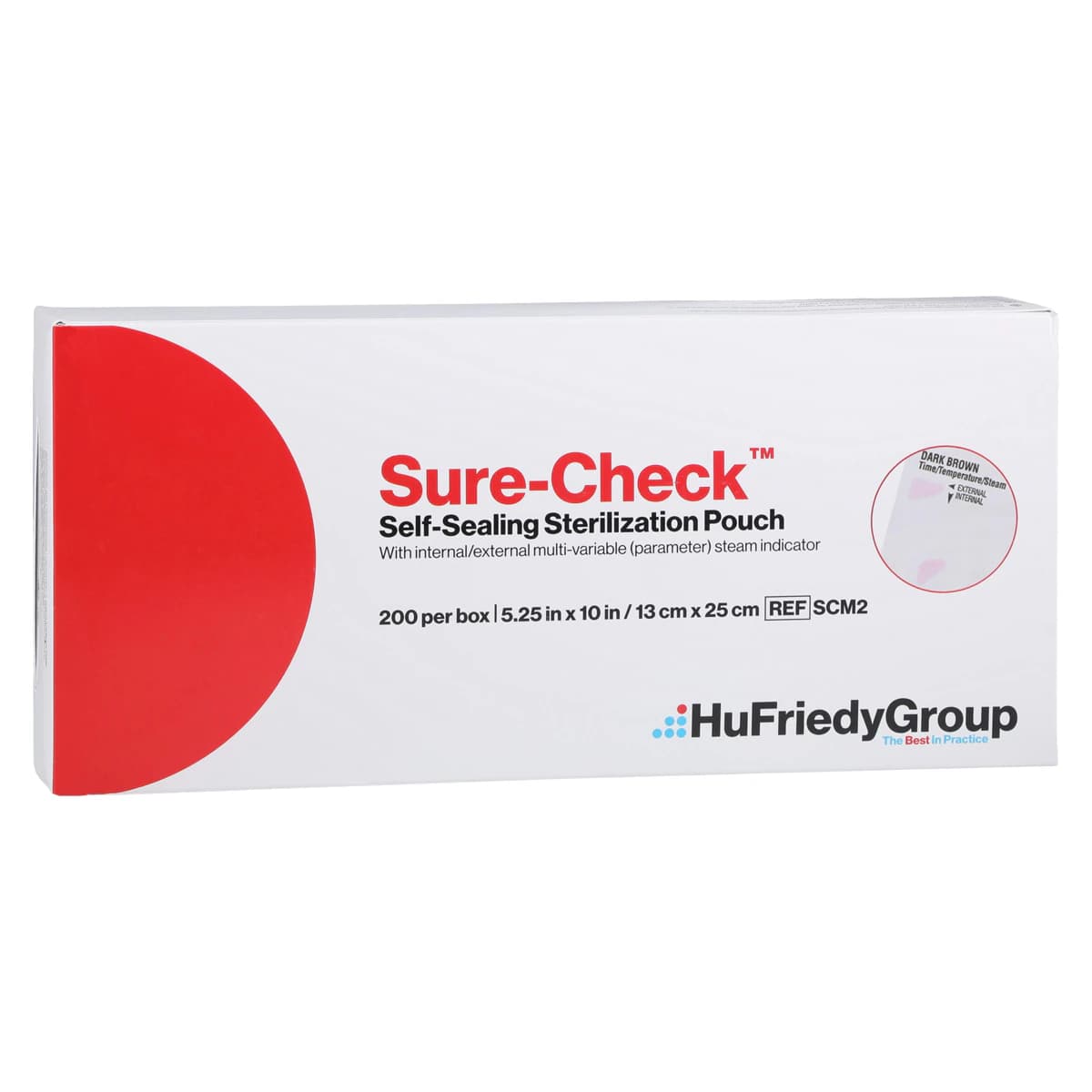 Crosstex Sure-Check Self-Seal Sterilization Pouches, 5.25" x 10", 200/Box, SCM2 thumbnail 2