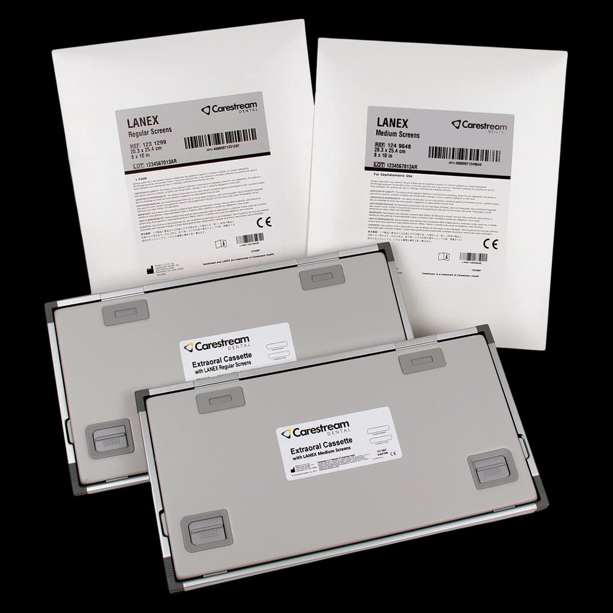 Carestream Lanex Intensifying Screen, Hinged, Medium Speed, Green Sensitive, 4.88" x 14.75", for GE Panelipse/Gendex Panoramic, 1/Pkg, 1388123 - Lanex Intensifying Screens – Hinged, 4.88" x 14.75" - Medium - Image 1