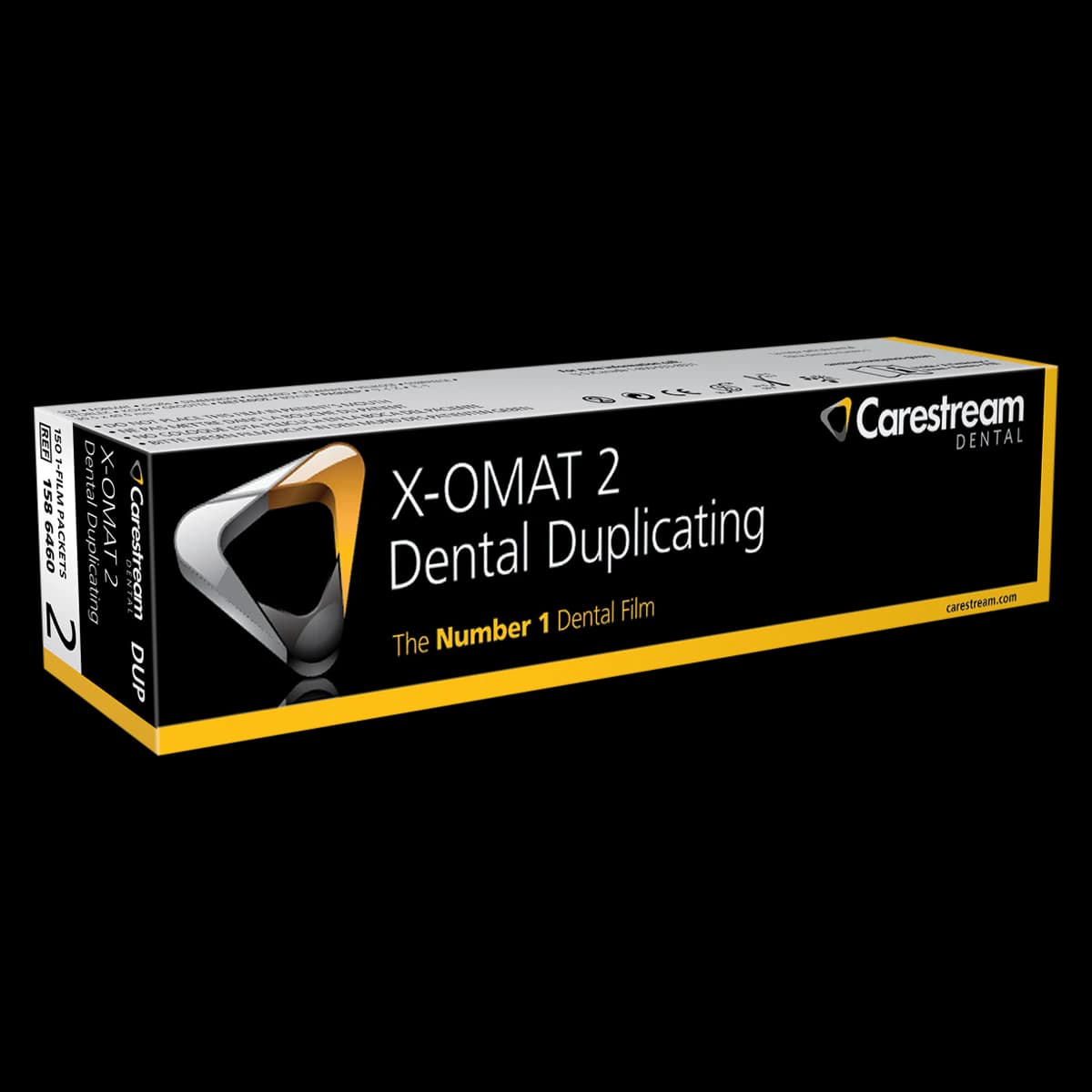 Carestream Dental X-Omat 2 Dental Duplicating Film, Size 2, 1-1/4" x 1-5/8", 150/Box, 1586460 - Film Duplicate 1.4 x 1-5/8 XOMAT2 Pack of 150 - Image 1
