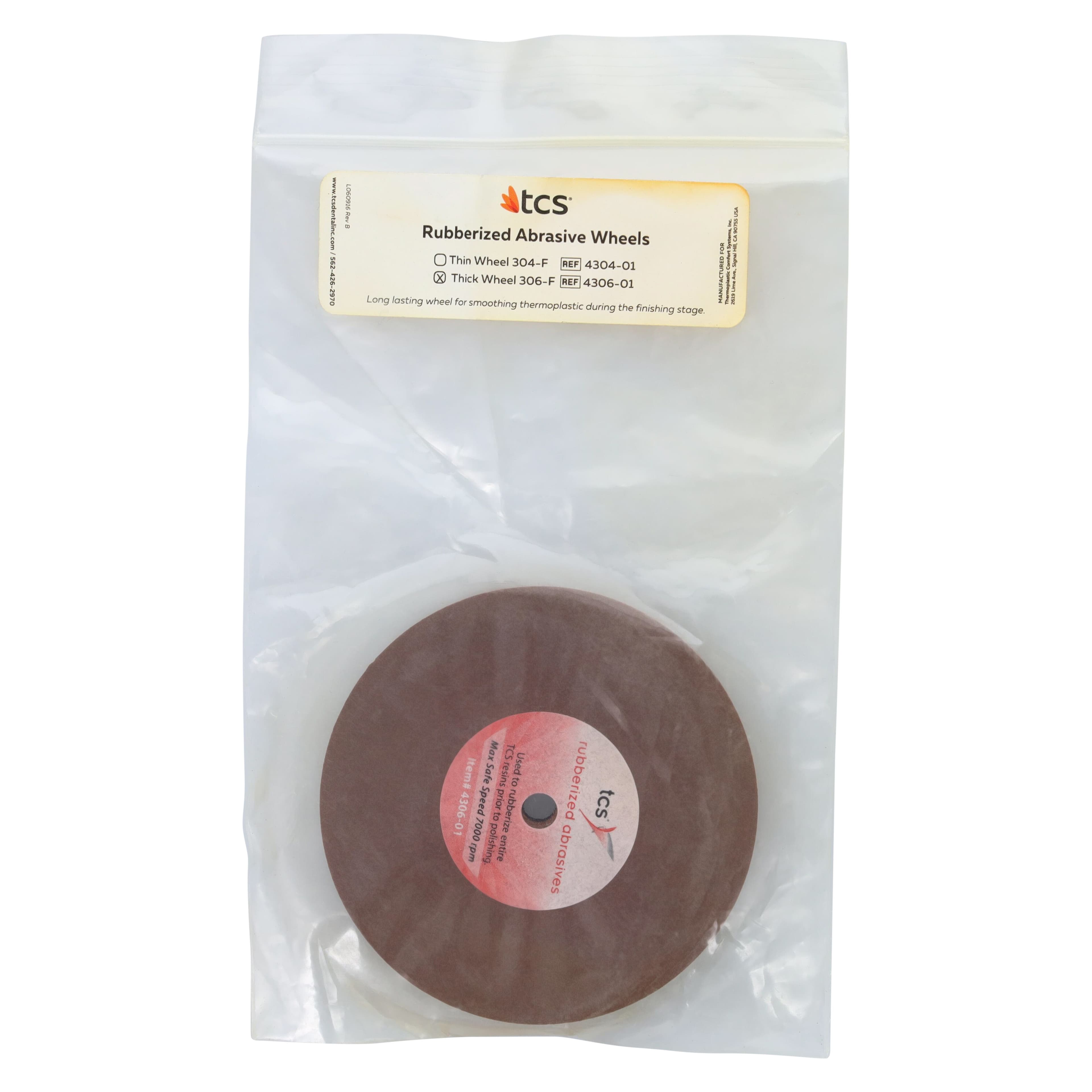 TCS Rubberized Abrasive Wheel, Right Angle Fine, Finishing Tool (Each) thumbnail 2