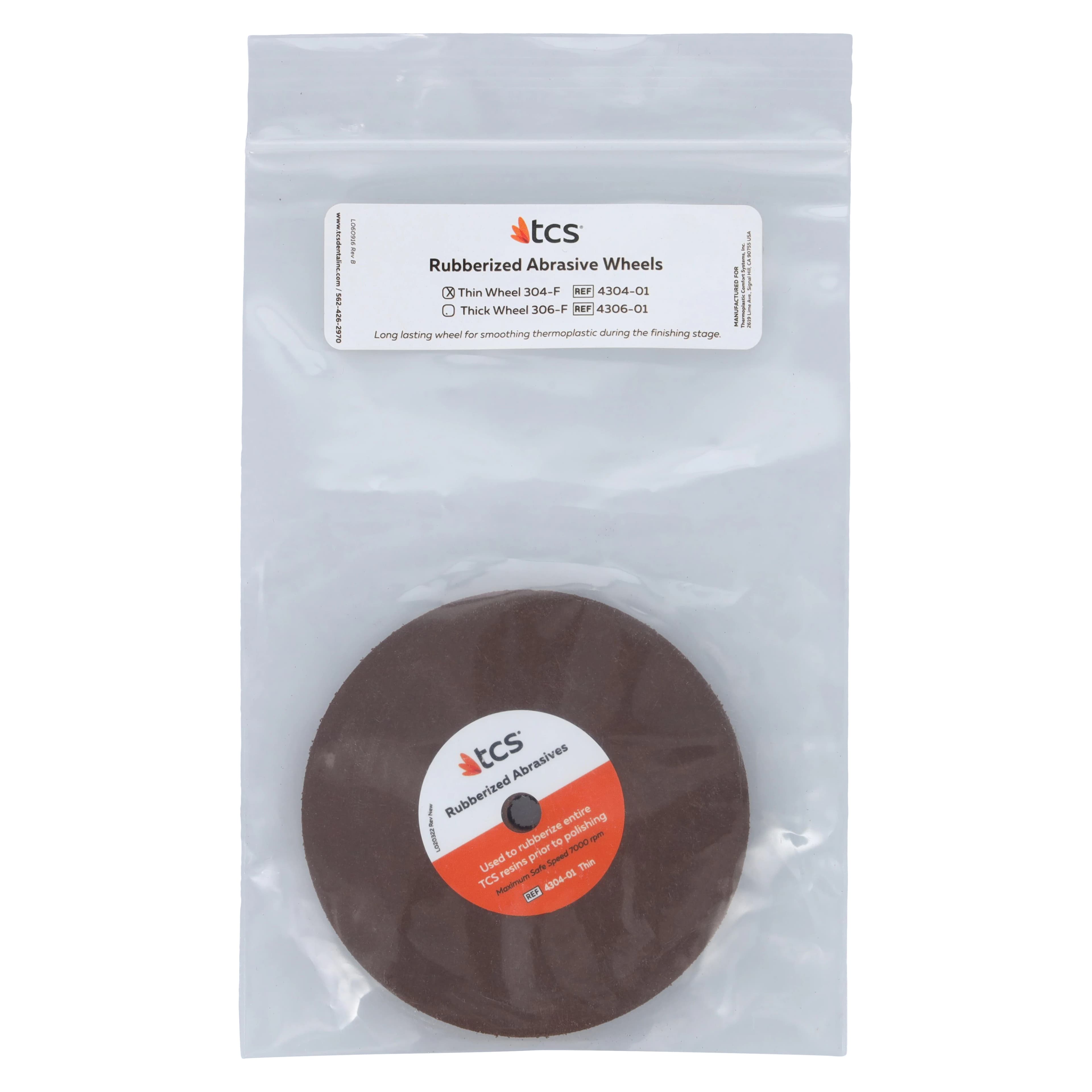 TCS Rubberized Abrasive Wheel, Small, Finishing Tool for Smoothening Partials (Each) thumbnail 2