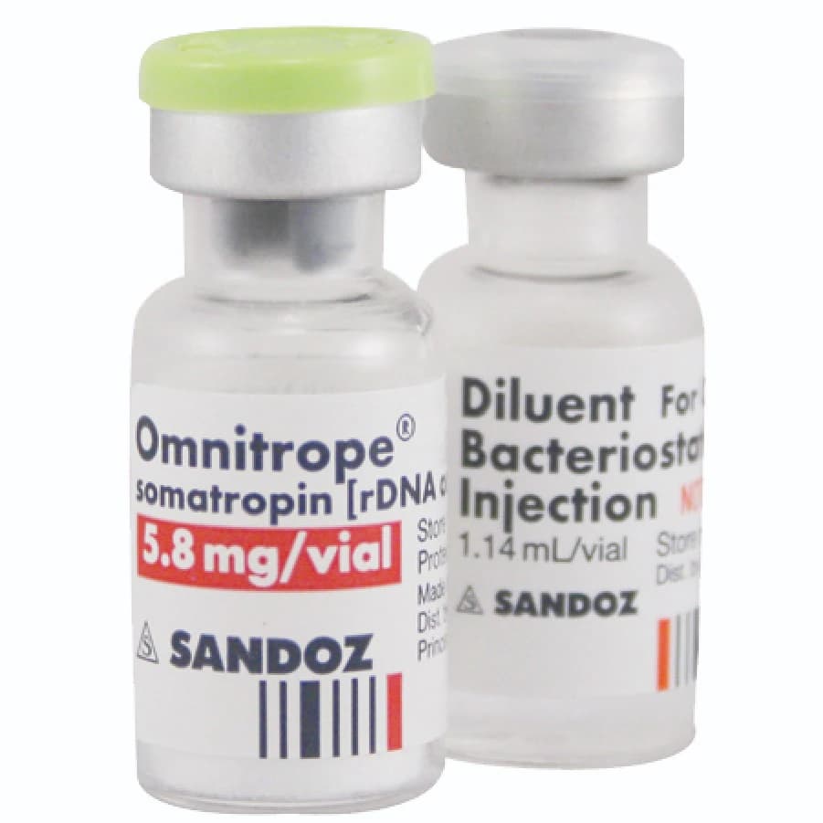 Omnitrope (Somatropin) 5.8 mg Powder for Injection Vial with Diluent, 8/Package thumbnail 2