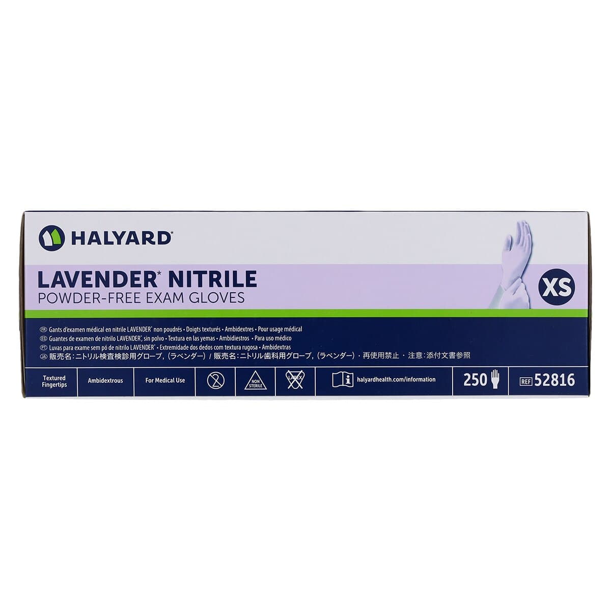 LAVENDER NITRILE* Nitrile Exam Gloves, Powder-Free, Non-Sterile, X-Small, Lavender, 250/Box thumbnail 8