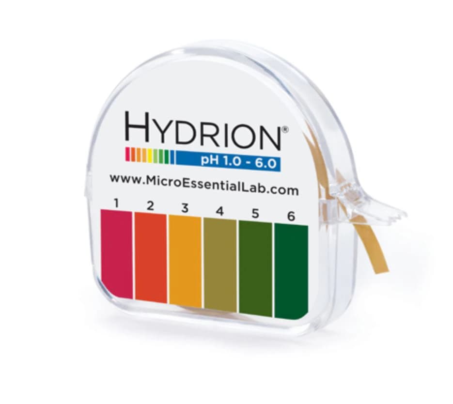 Hydrion pH Test Strips, Range 1-6, with Handle, 10/Package - Hydrion PH Paper - Image 1