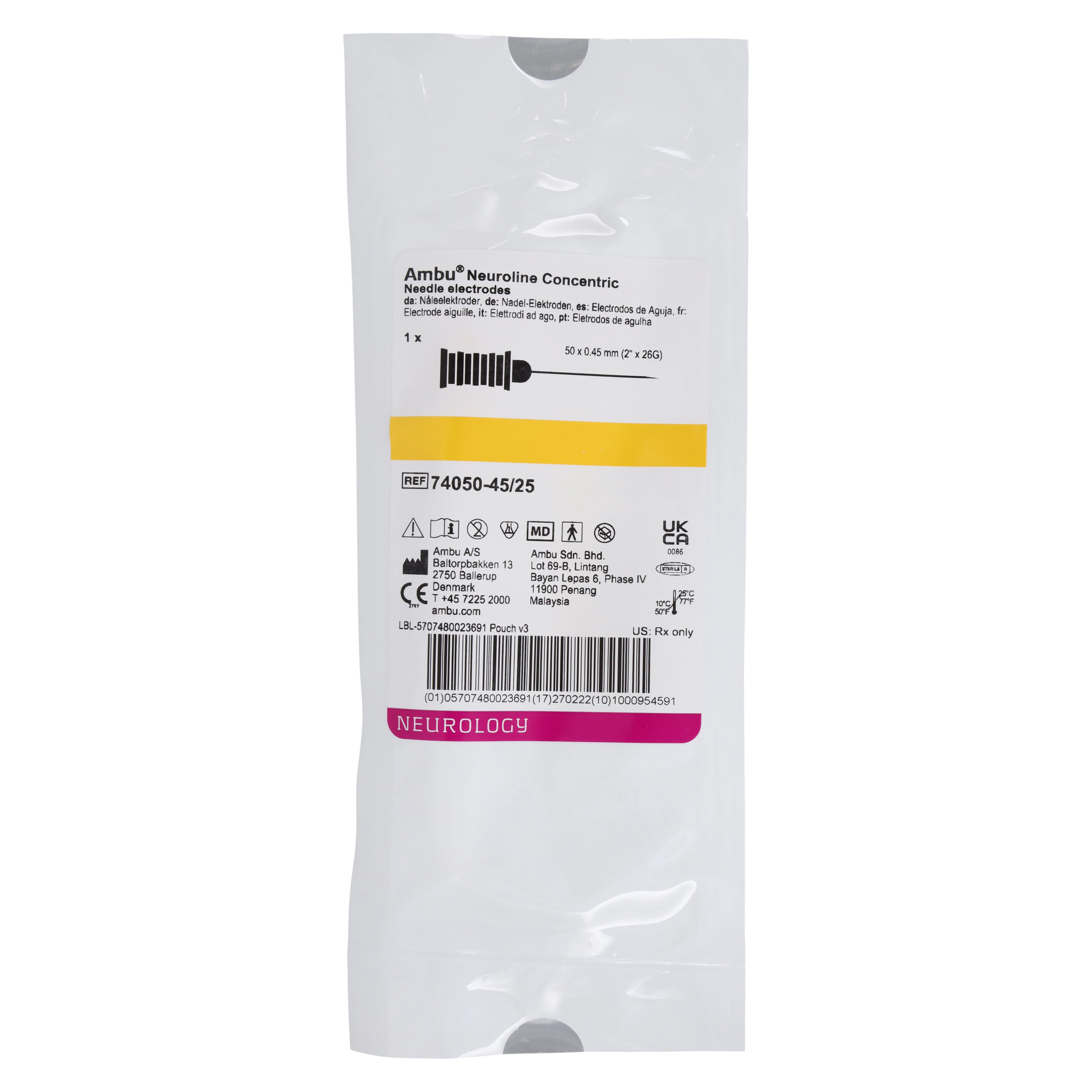 Ambu Neuroline Concentric EMG Needle Electrode, 25/Box thumbnail 3