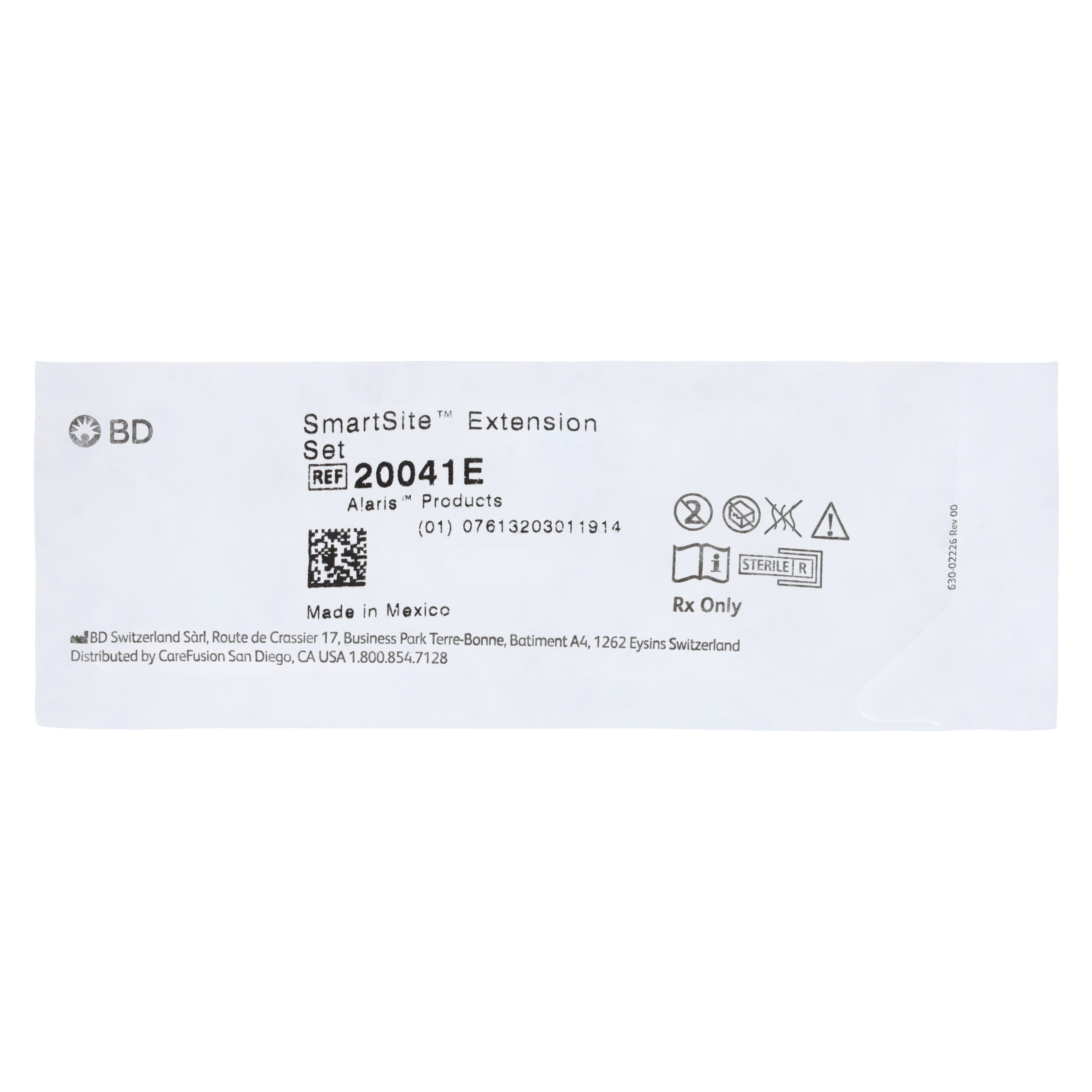 SmartSite Needleless IV Extension Set, 6" Small Bore, T-Connector with Spin Male Luer Lock Hub, Slide Clamp, 100/Case thumbnail 2