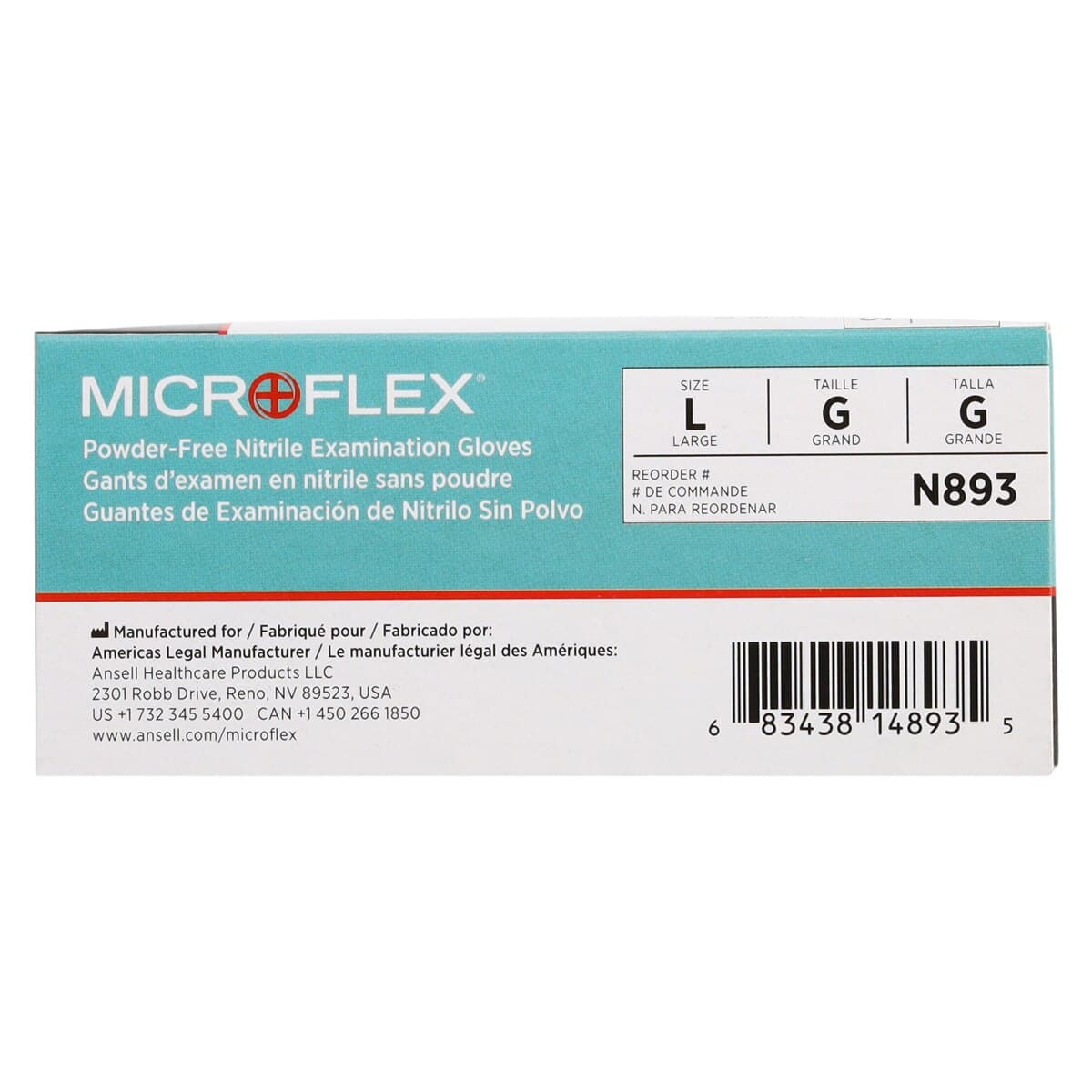 Microflex N89 Nitrile Exam Gloves, Chemo, Powder Free, Non-Sterile, Large, Green, 500/Case thumbnail 6