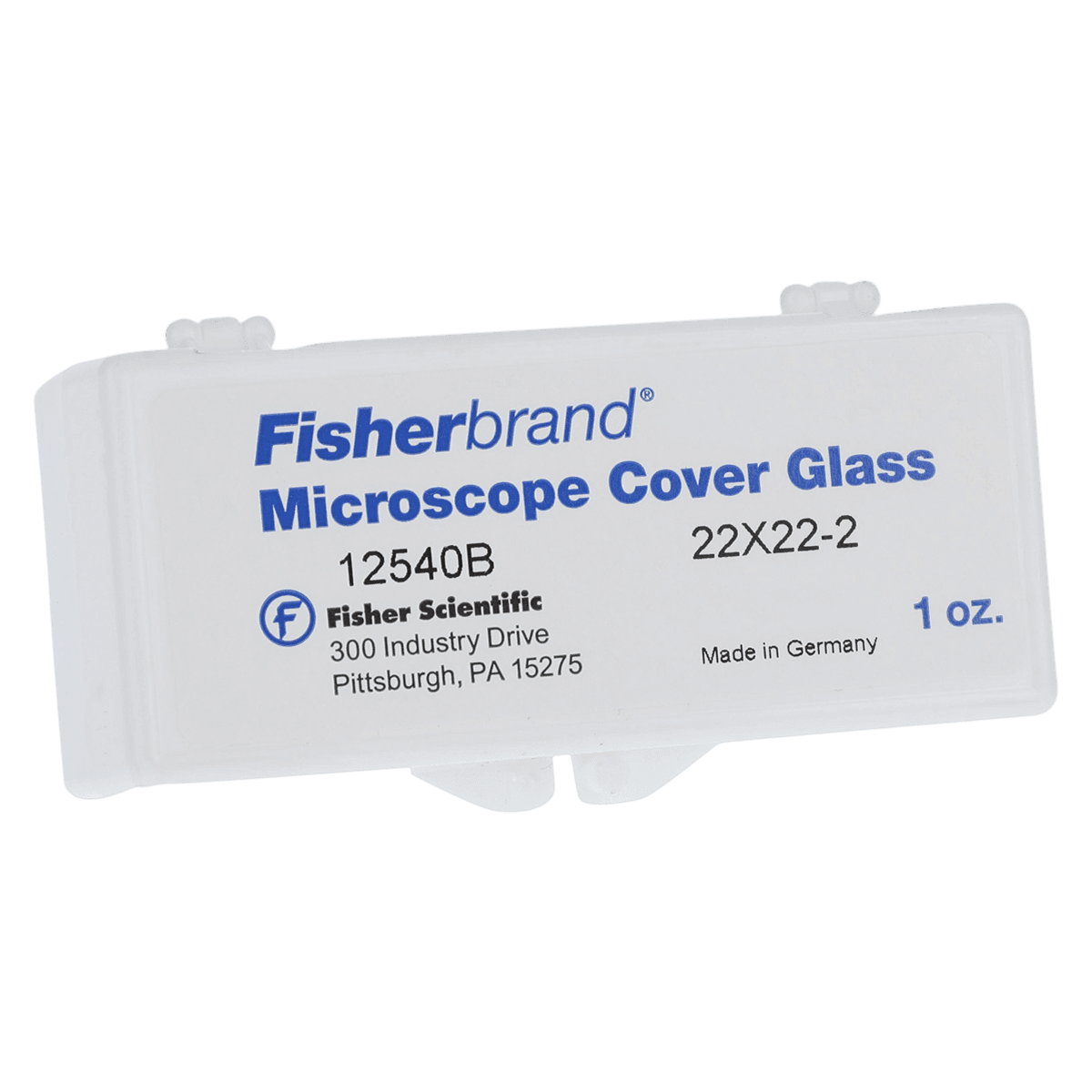 Fisherbrand Microscope Cover Glass, 22x22mm, #2 Thickness, Square Edge, 1/Pk - Cover Glass 22x22mm - Image 1
