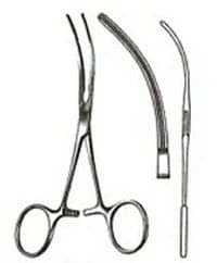 DeBakey Bulldog Clamp, Curved, 4-3/4", Stainless Steel, Autoclavable, Each - Clamp DeBakey Bulldog Atraum - Image 1