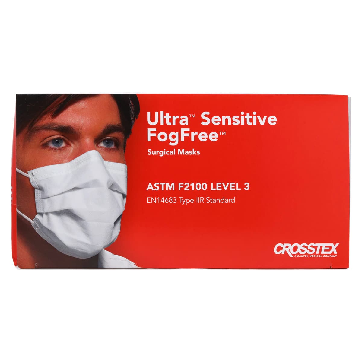Crosstex Ultra Sensitive FogFree Earloop Surgical Face Mask, ASTM Level 3, White, 40/Box, GCFCXSF thumbnail 9