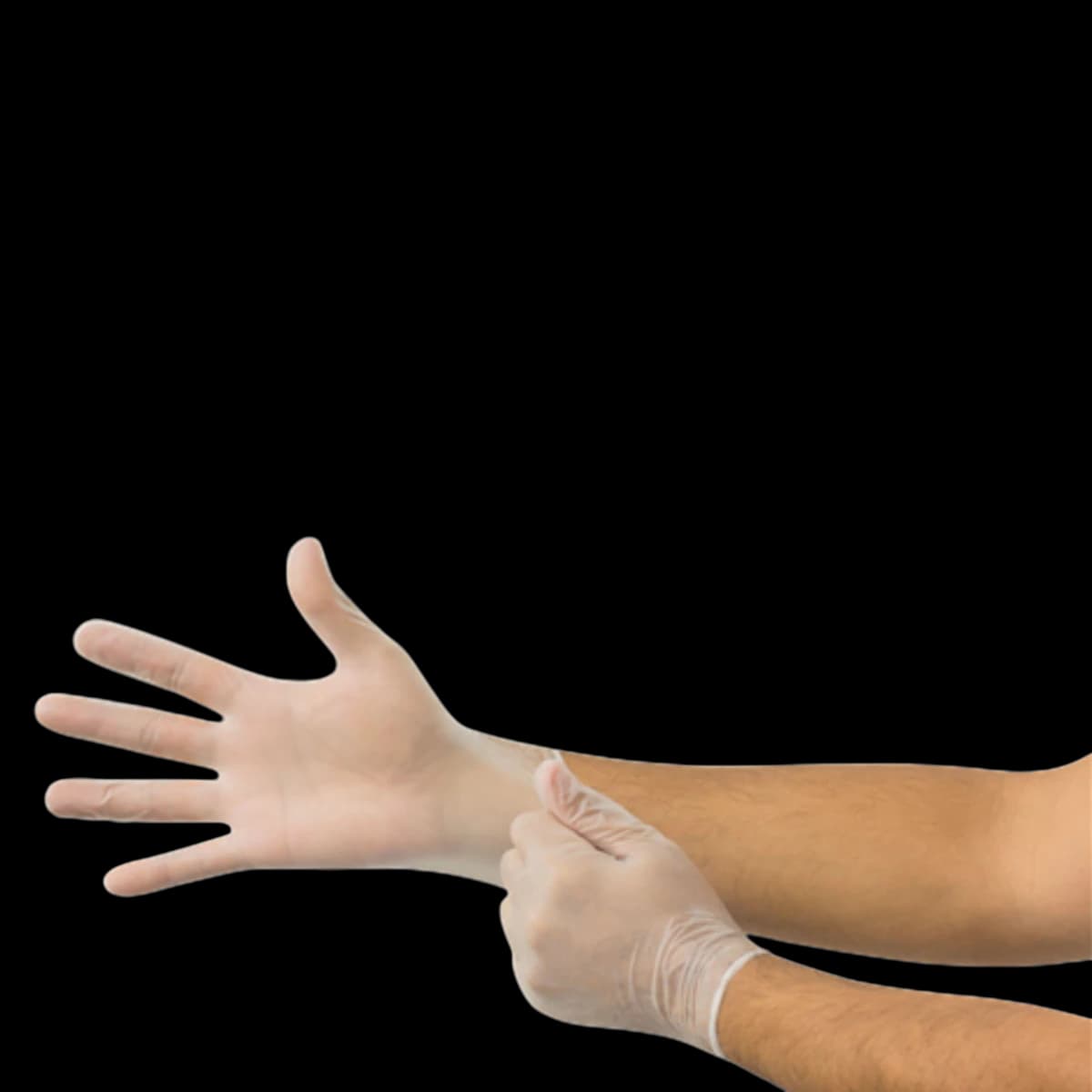 Microflex® Derma Free™ DF-850 Vinyl Exam Gloves, Large, Clear, Non-Sterile, Powder-Free, 1000/Case - Microflex® Derma Free™ DF-850 Vinyl Exam Gloves Large Clear Case of 10 - Image 1