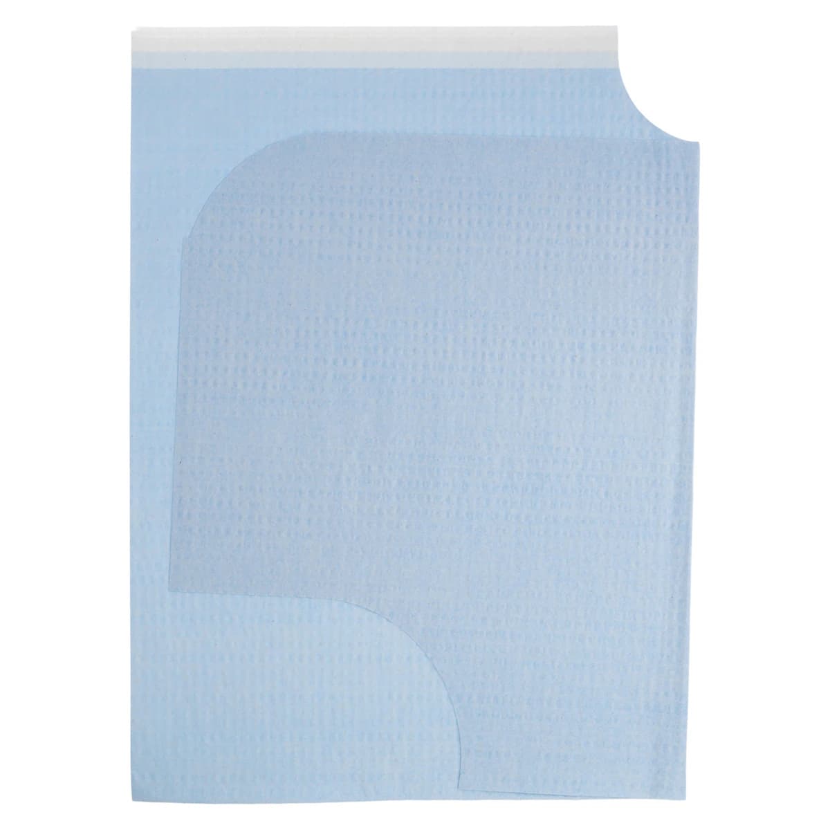 TIDI Everyday Endo/Prophy Bib, 29" x 21", Blue, Tissue/Poly/Tissue, Waist-Length with Contour Neck, 100/Case, 917483 - TIDI Everyday Endo Bib 29"x21" Blue 100/Cs - Image 1