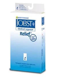 BSN Medical Relief Compression Stocking, Thigh High, Closed Toe, Medium, Black, 15-20 mmHg - Stockings ThighHigh 15-20 - Image 1