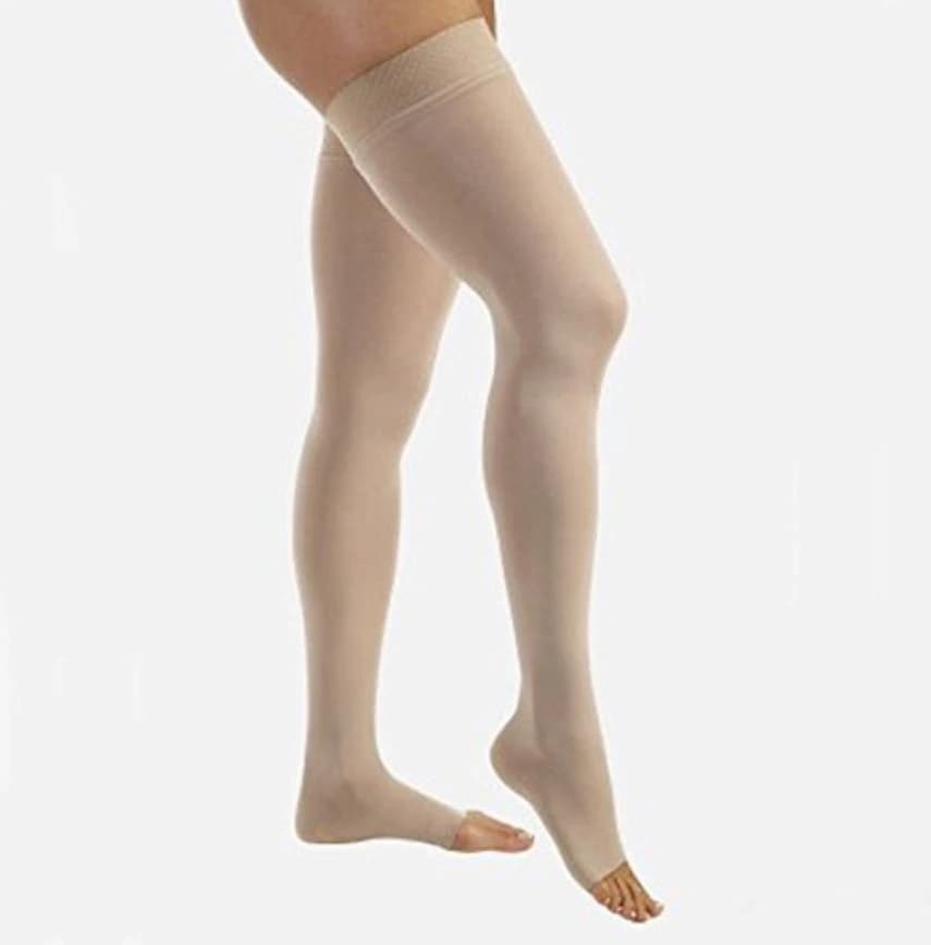 Jobst Relief Compression Stocking, Thigh High, Open Toe, Large, Beige, 15-20 mmHg - Stockings ThighHi OpnToe 15-20 - Image 1