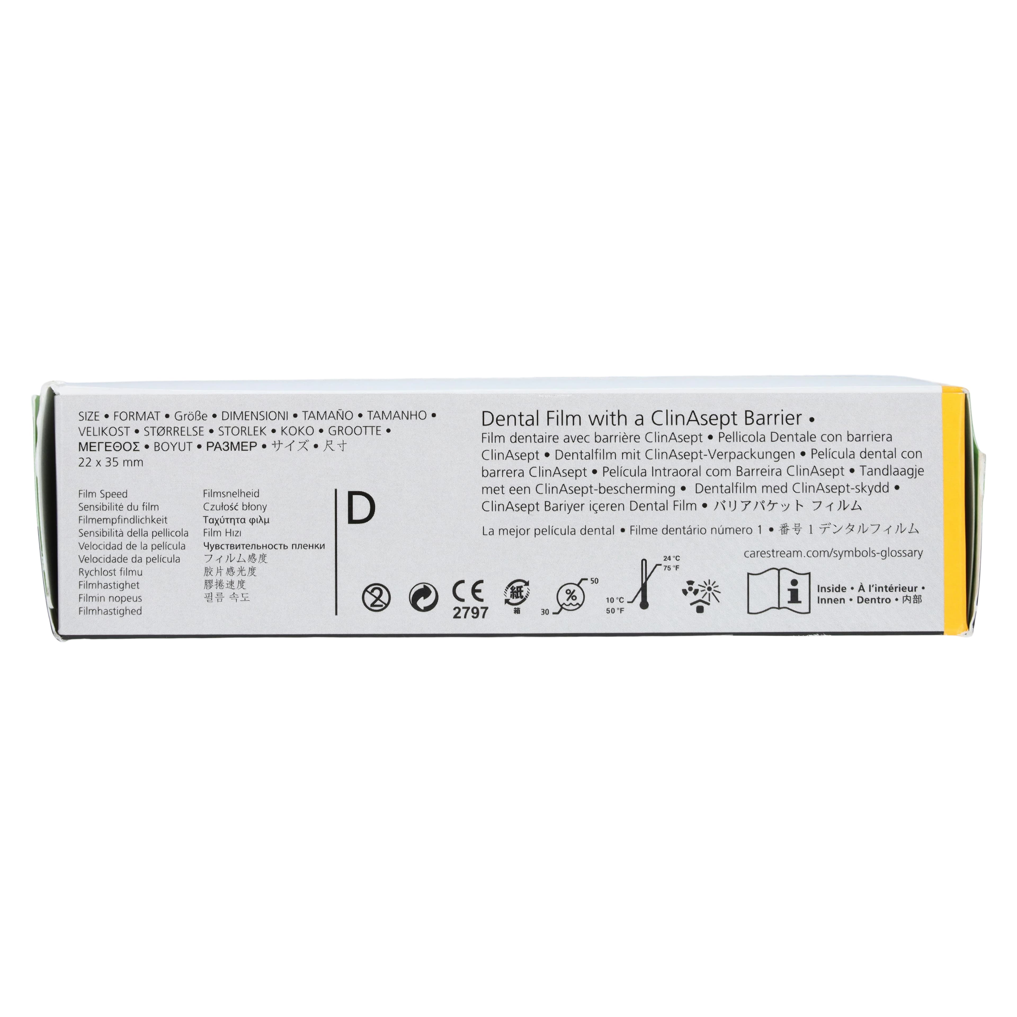 Carestream Ultra-Speed Dental X-Ray Film DF-54C, Size 0, Single Film, Super Poly-Soft with ClinAsept Barrier, 75/Box, 1445360 thumbnail 3