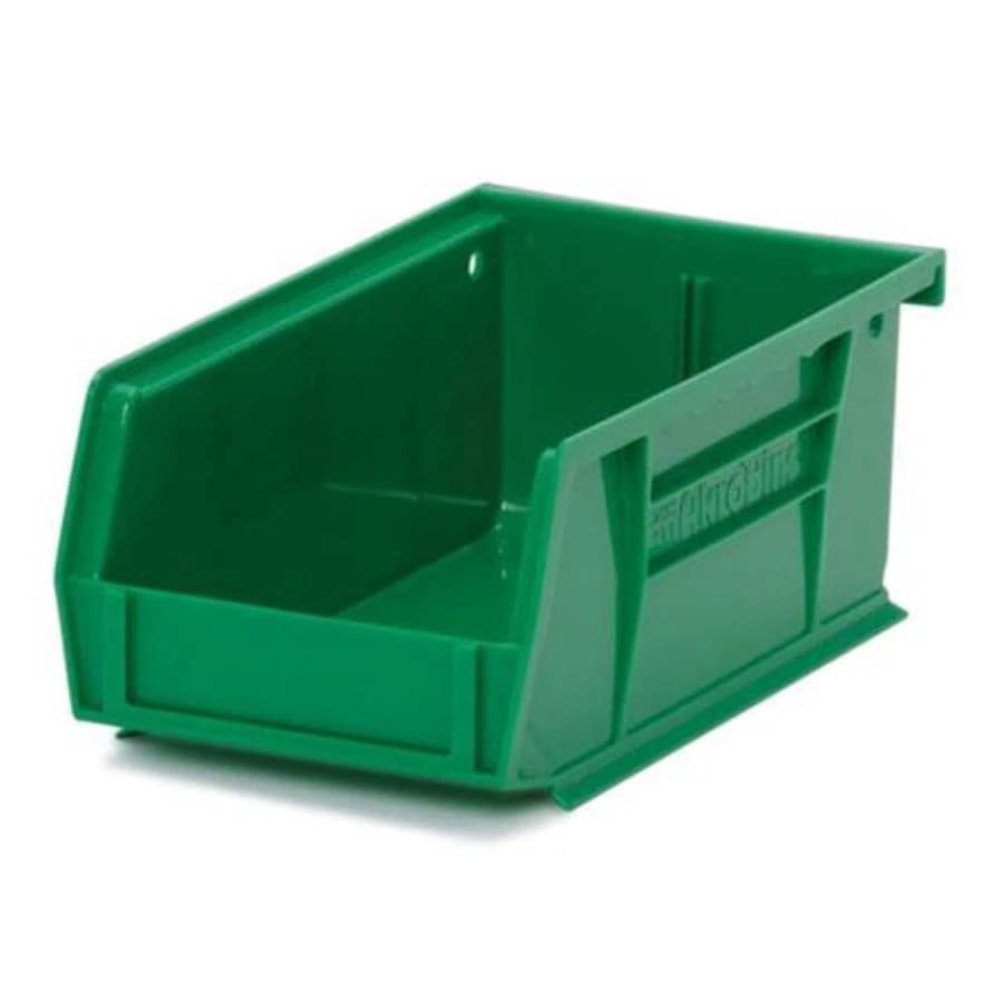 Marketlab Bin Organizer, Green, Heavy Duty Polymer, with Label Slot, 4-1/8" x 7-3/8" x 3" - Bin Organizer 4.125x7.375x3" - Image 1