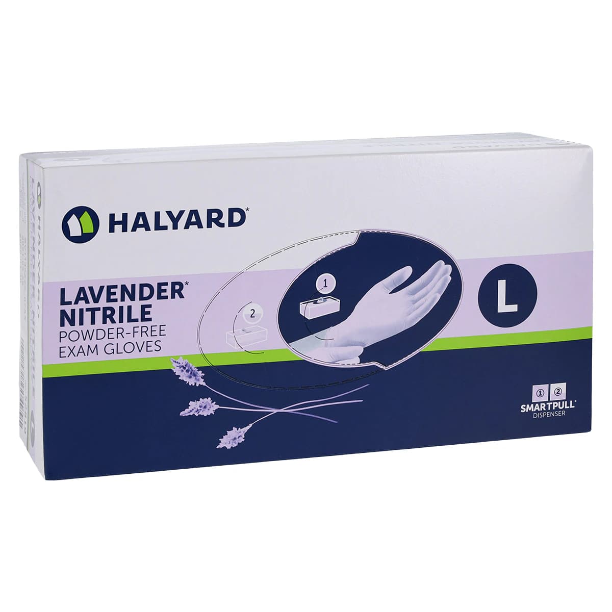 O&M Halyard Lavender Nitrile Exam Gloves, Powder-Free, Non-Sterile, Large, 250/Box thumbnail 4