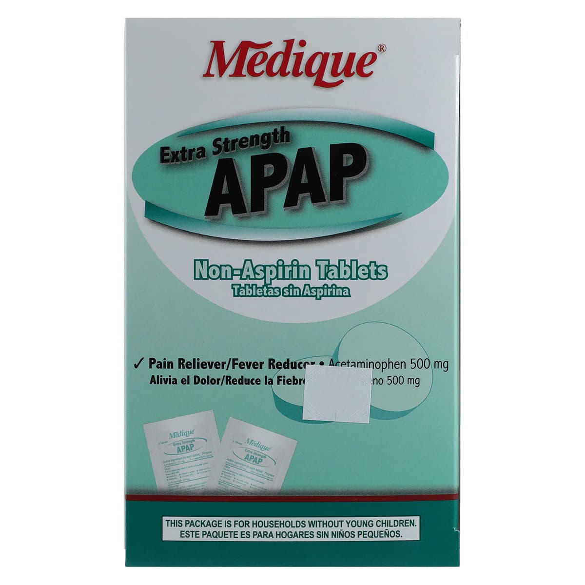 Medique APAP Extra Strength Tablets, 500mg, Pain Reliever/Fever Reducer, 250 Tablets x 2 Boxes thumbnail 8