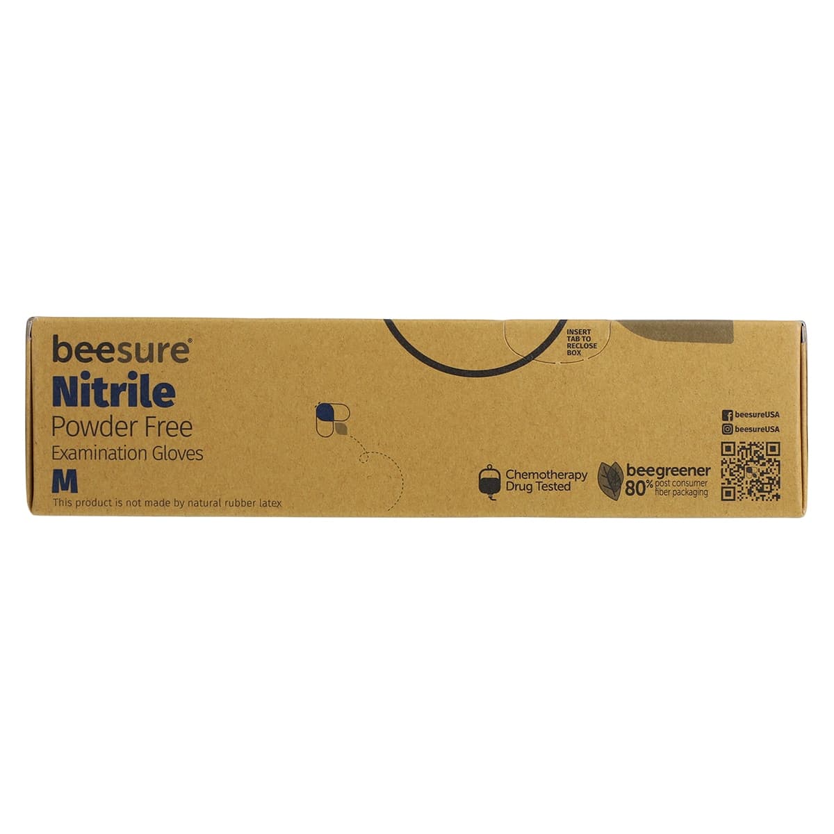 Beesure Nitrile Exam Gloves, Powder-Free, Non-Sterile, Medium, Blue, 100/Box, BE1117 thumbnail 4