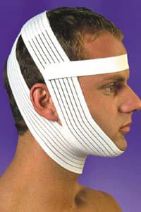 Summit Medical Split Ear Facial Band, White, Compression Bandage - Split Ear Facial Band - Image 1