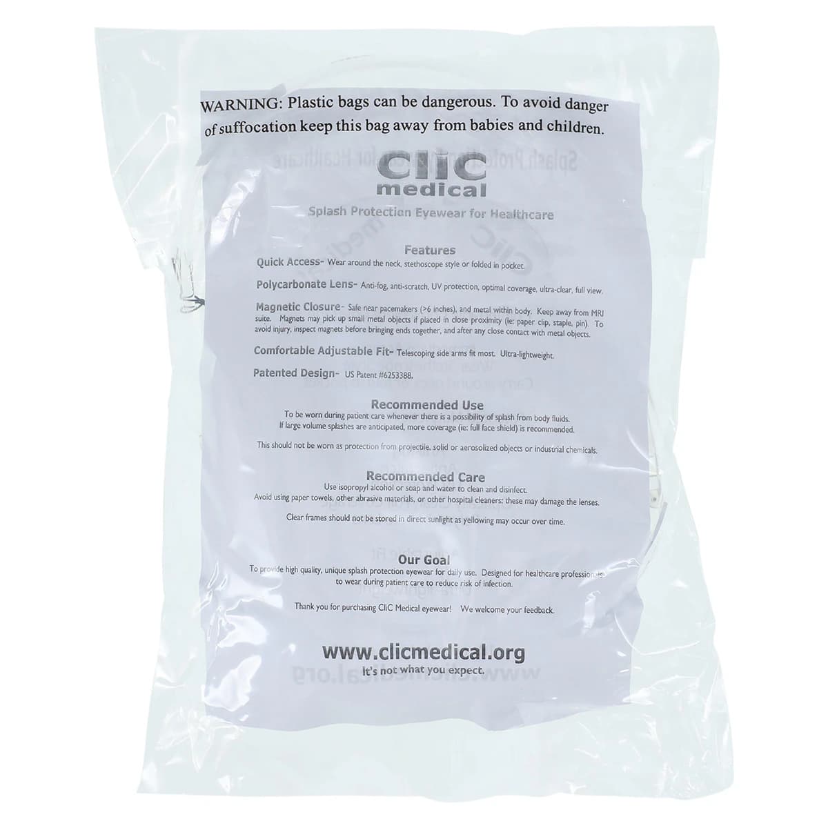 Clic Protective Eyewear, Clear Lens thumbnail 6