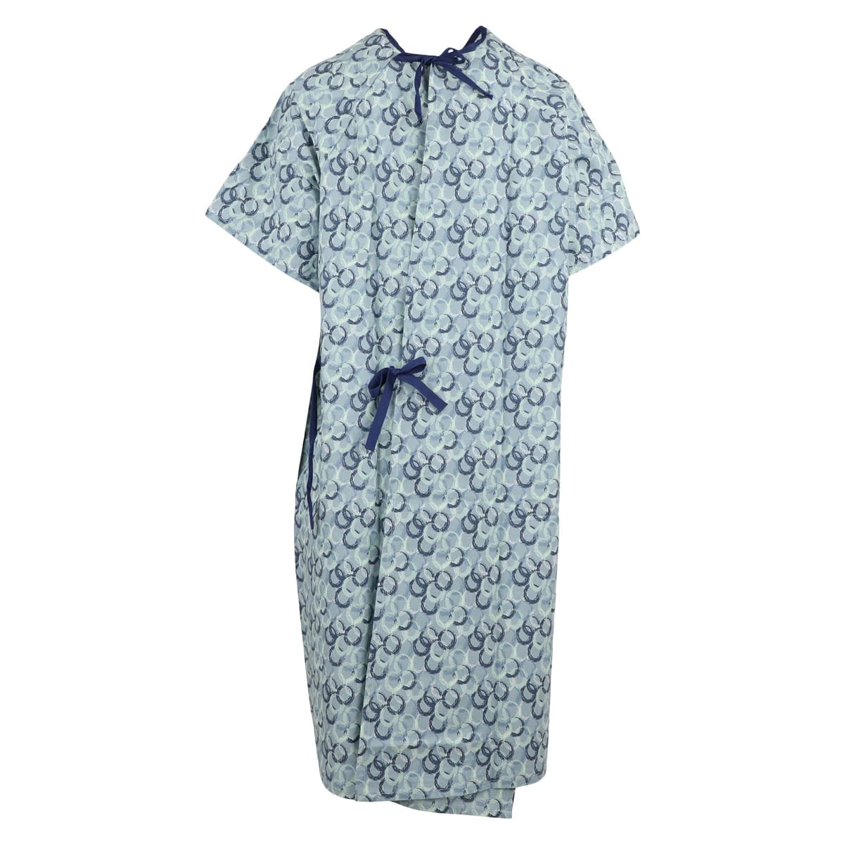 Fashion Seal Patient Exam Gown, Adult Unisex, One Size, Blue Optics, Polyester/Cotton Sheeting, 51 in, Each thumbnail 2