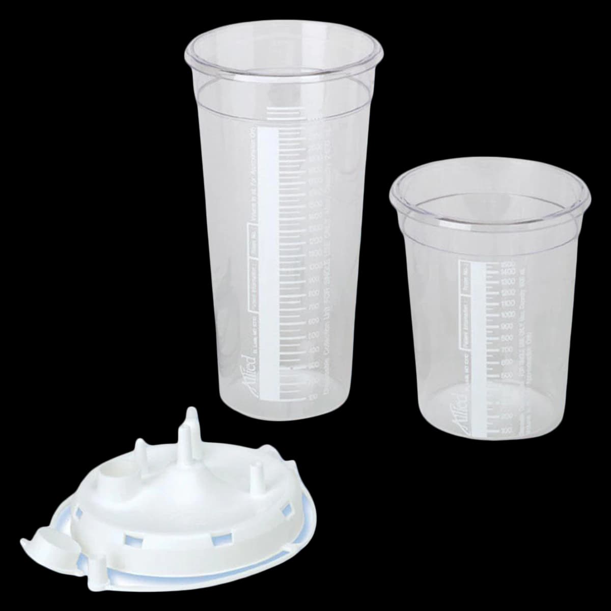 Medline Suction Canister, 1500cc (1500mL), with Lid - Suction Cannister 1500cc - Image 1
