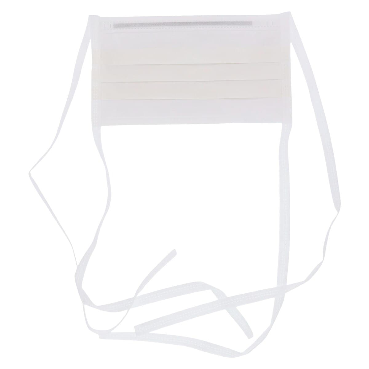 Medline Hypoallergenic Surgical Face Masks, Tie-On, White, Disposable, 300/Box thumbnail 5