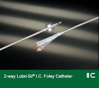 Lubri-Sil I.C. 2-Way Foley Catheter, Round Tip, 100% Silicone, 20Fr, 5cc, Bard Medical - Catheter 100%Silicone 5cc - Image 1