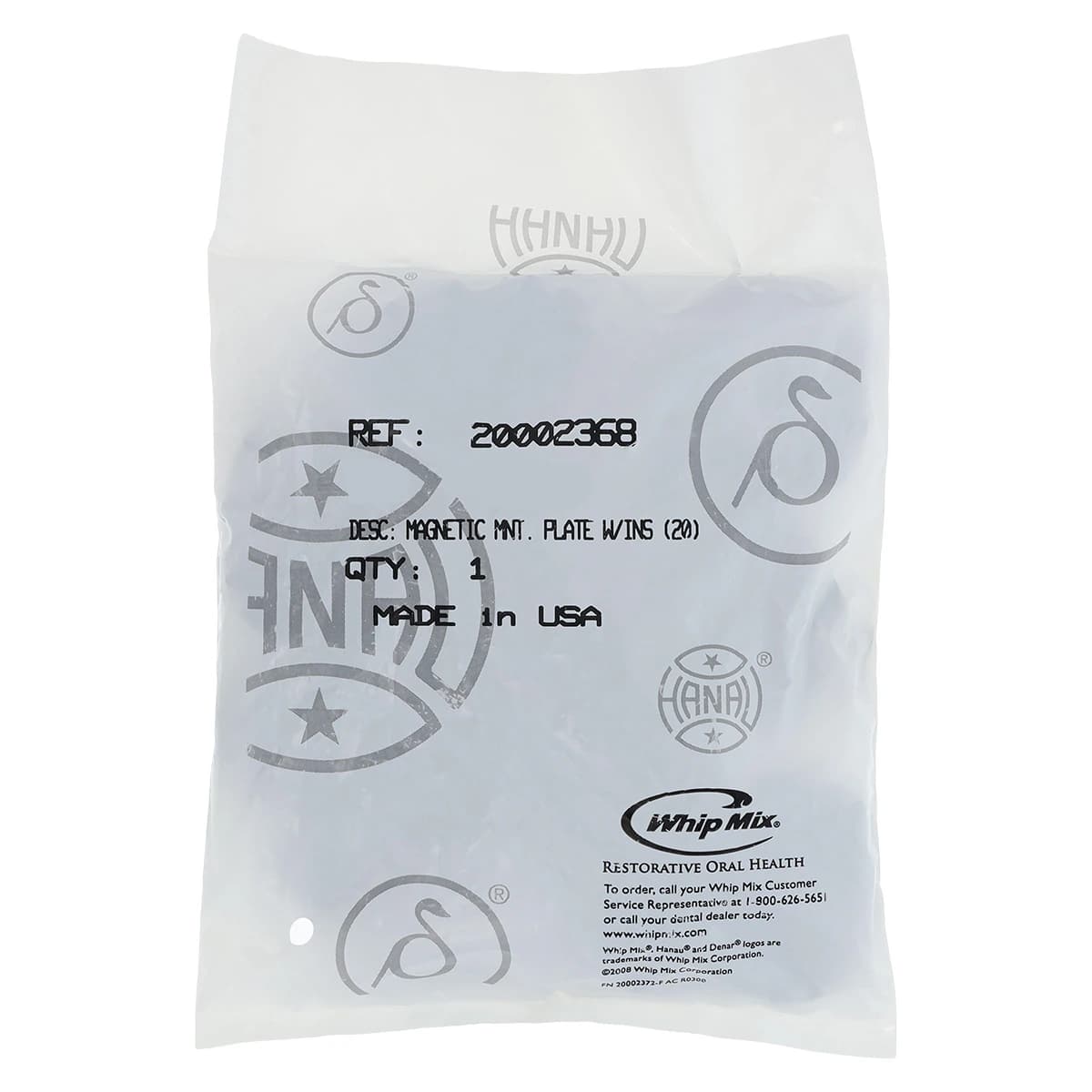 Whip Mix Disposable Magnetic Mounting Plates, 20/Pkg, 20002368 thumbnail 2