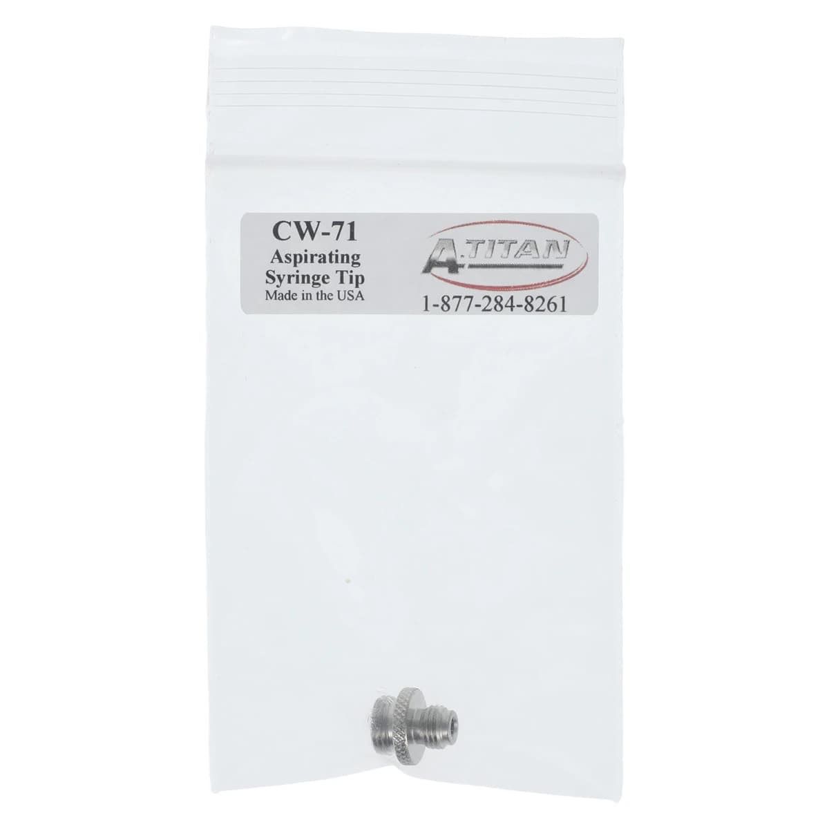 Aspirating Syringe Tip C-W, Replacement, Each, A. Titan Instruments thumbnail 3