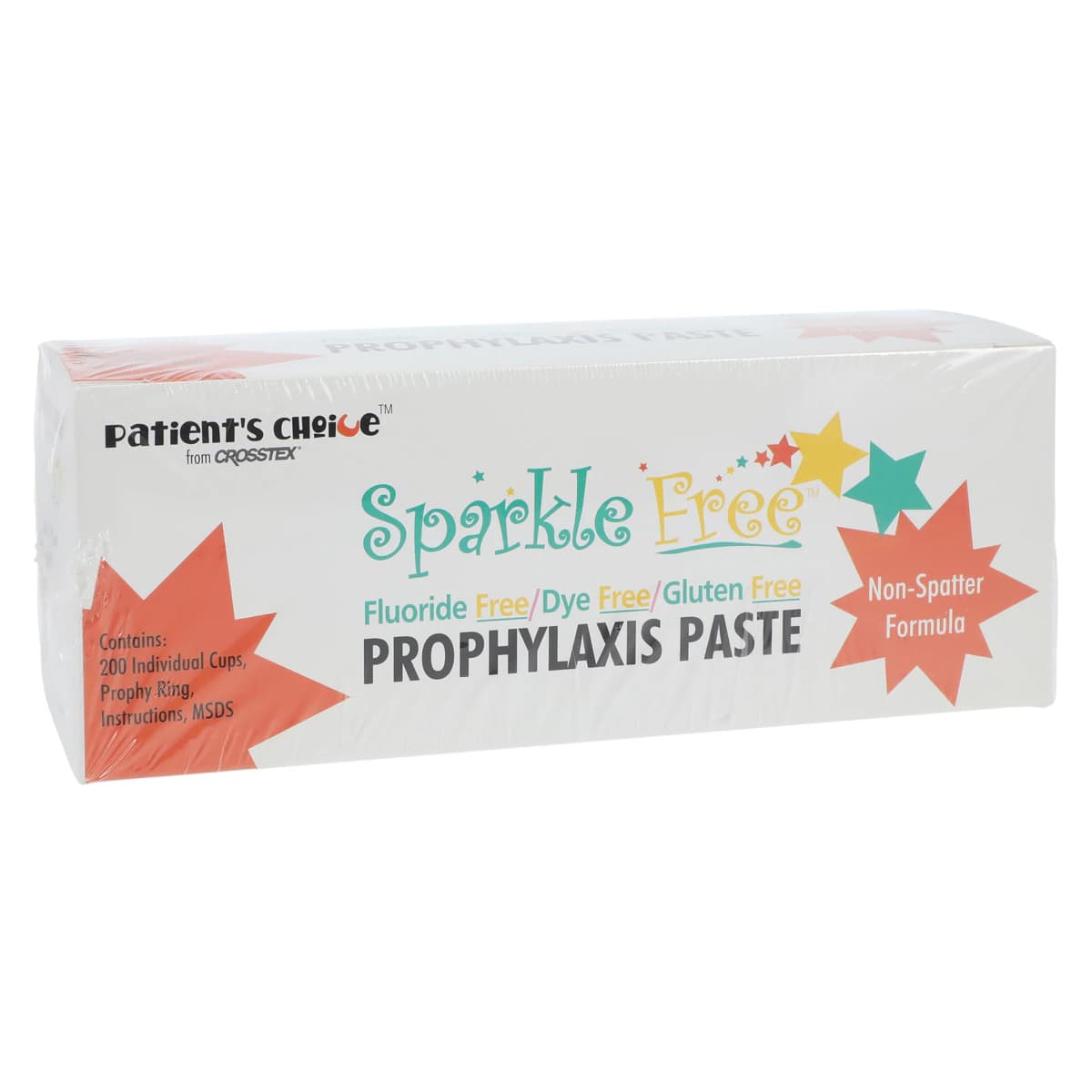 Sparkle FREE Prophy Paste, Medium Grit, Spearmint, Fluoride-Free with Xylitol, Gluten-Free, Unit Dose Cups, 200/Box, UPSFMS - Sparkle FREE Prophy Paste Non Fluoride with Xylitol - Image 1
