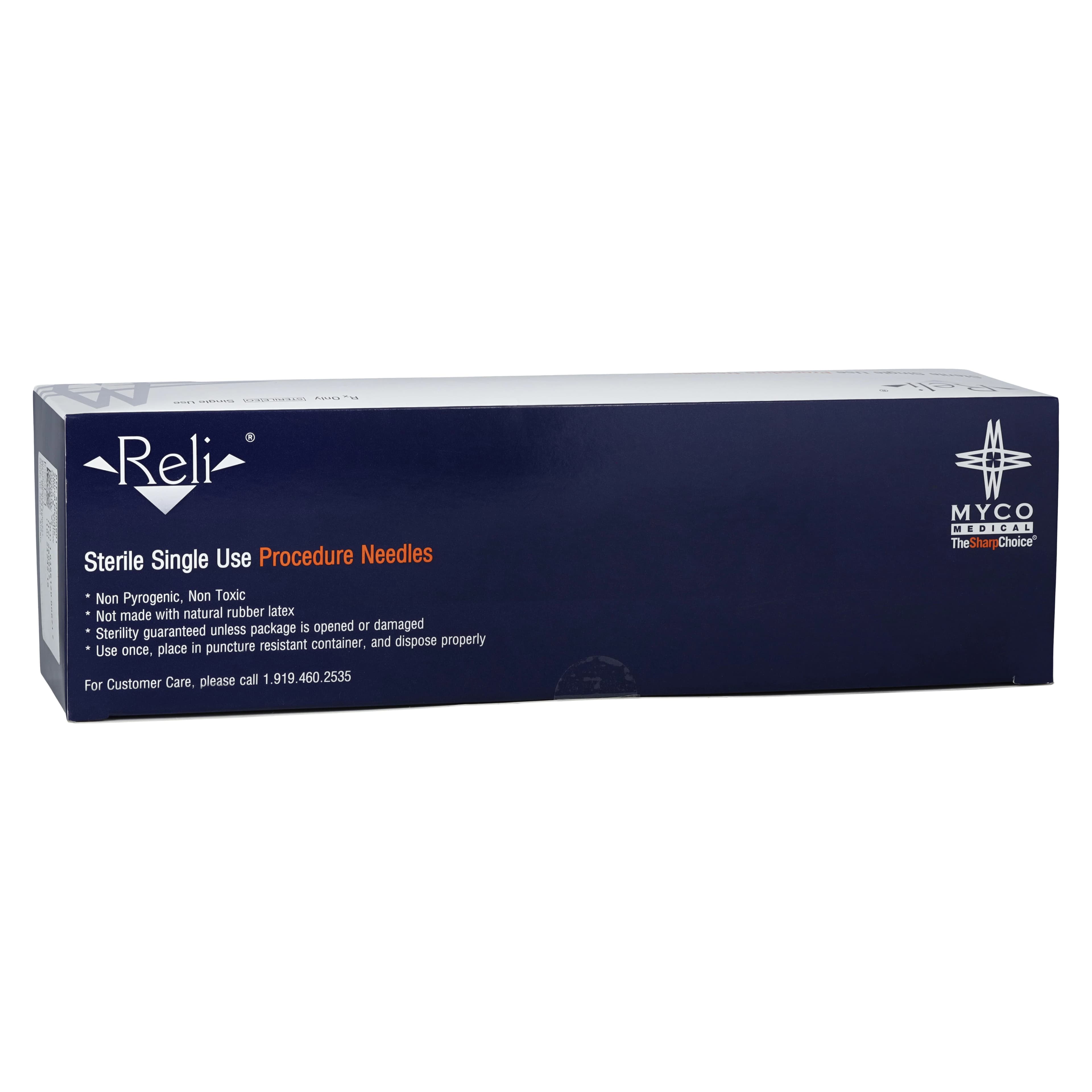 Myco Medical Reli Chiba Spinal Needle, 22G x 5", Echogenic Tip, Depth Stopper, Metric Marks, Sterile, 25/Box, CHE22G501 - MYCO RELI CHIBA SPINAL NEEDLES CHE22G501 - Image 1